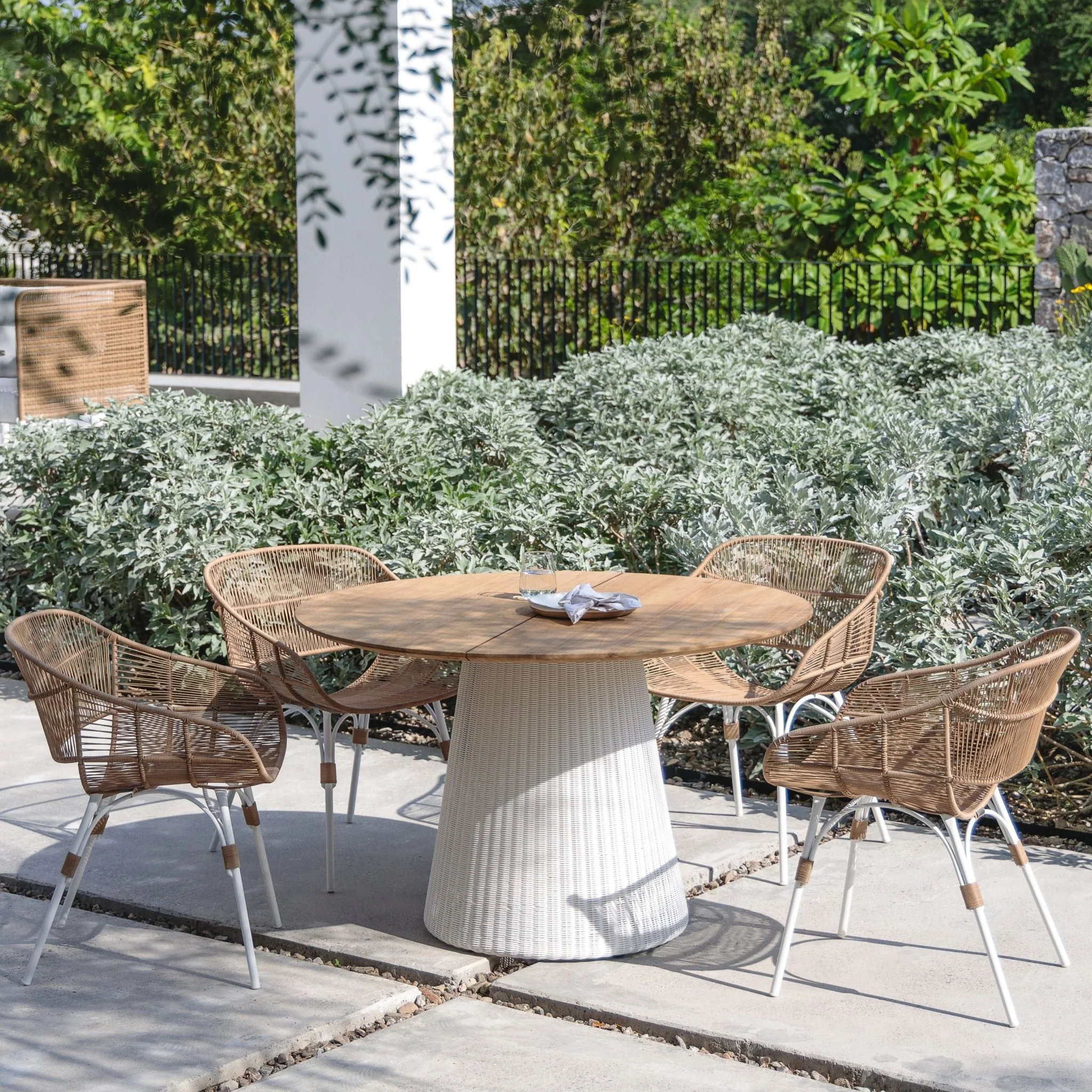 Girona Dining Table - Honey & Stonewhite - Image 2