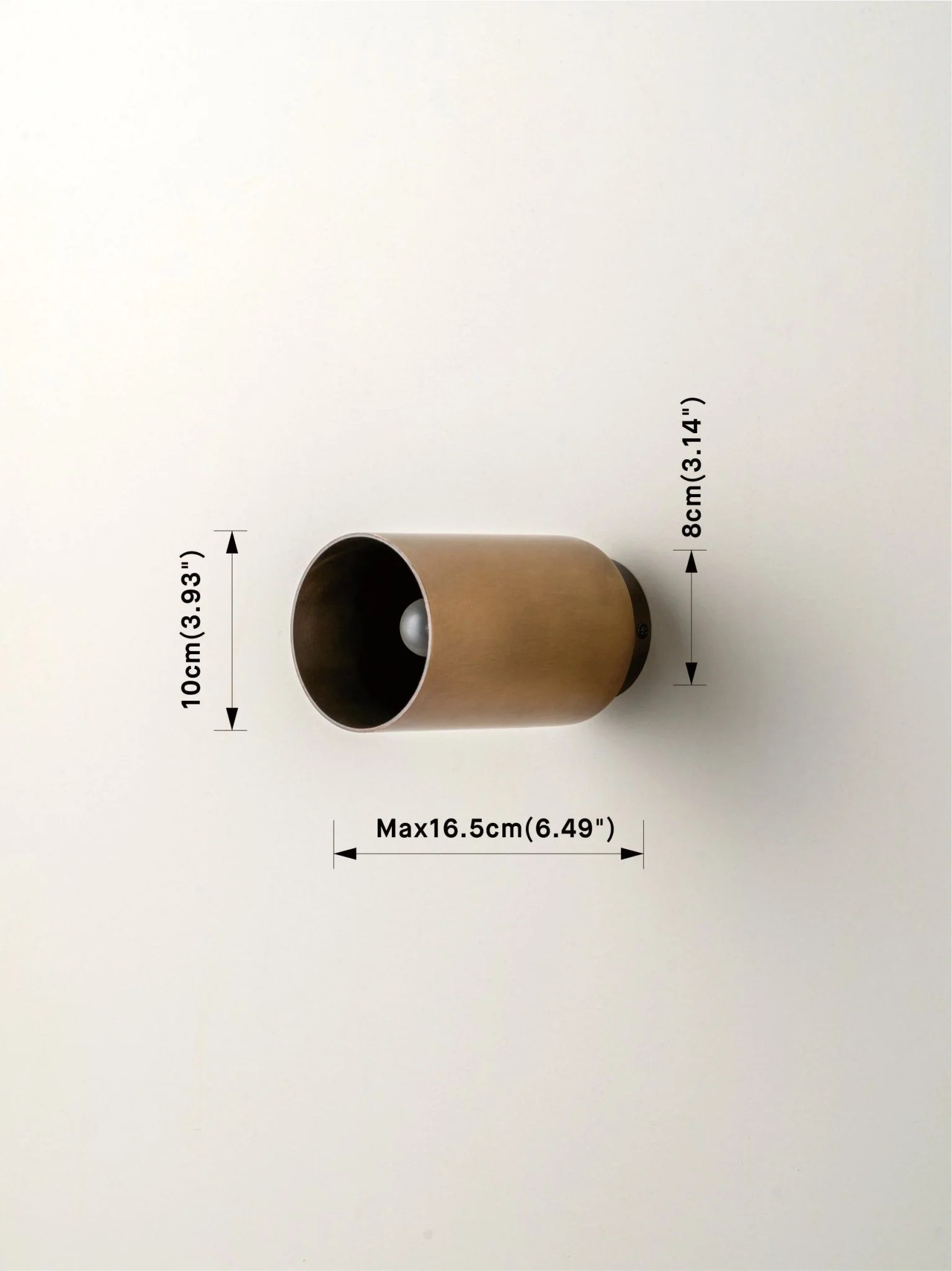 Guilla - Real Brass Cylinder Ceiling Light - Image 6