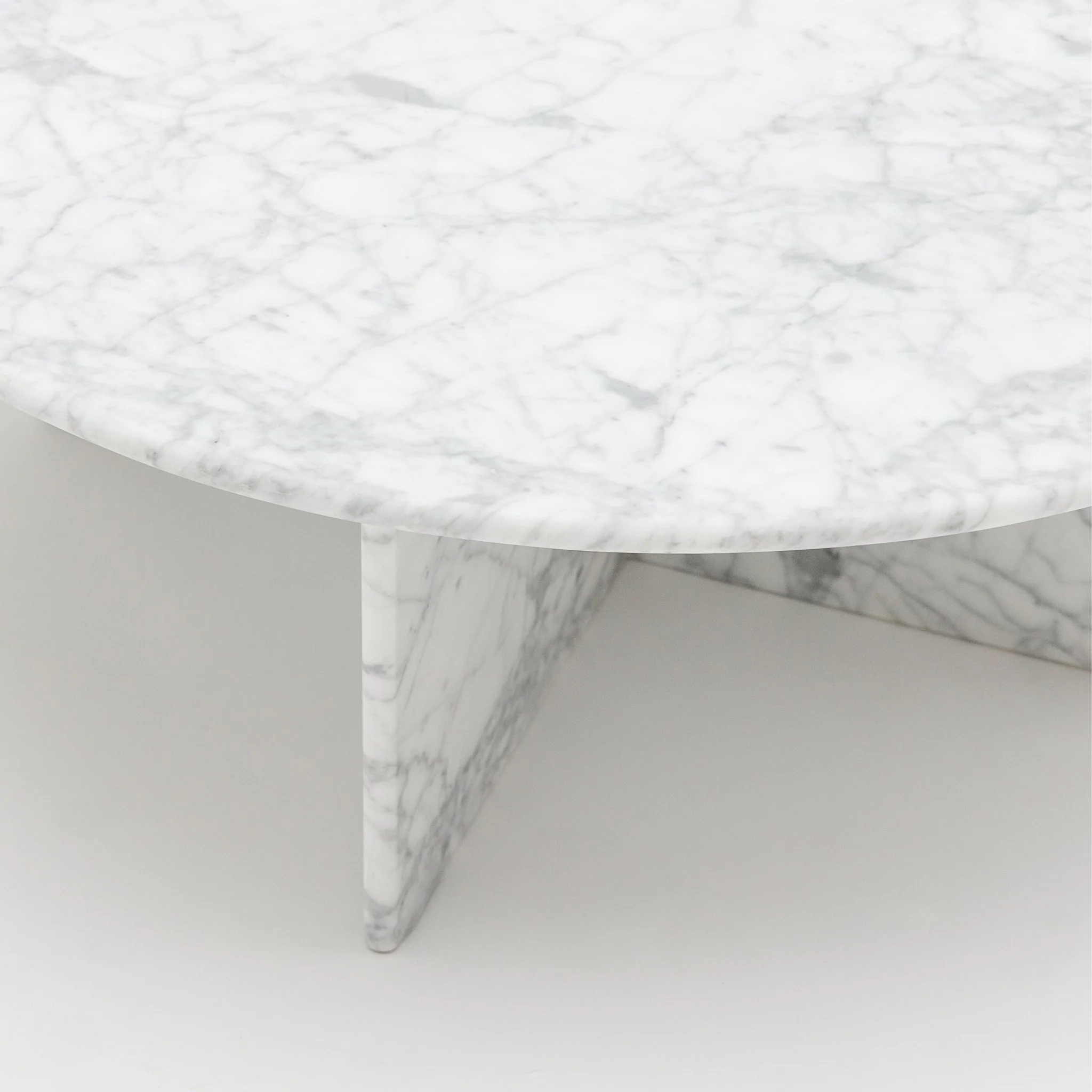 Haven Round Coffee Table - Carrara Marble - Image 4
