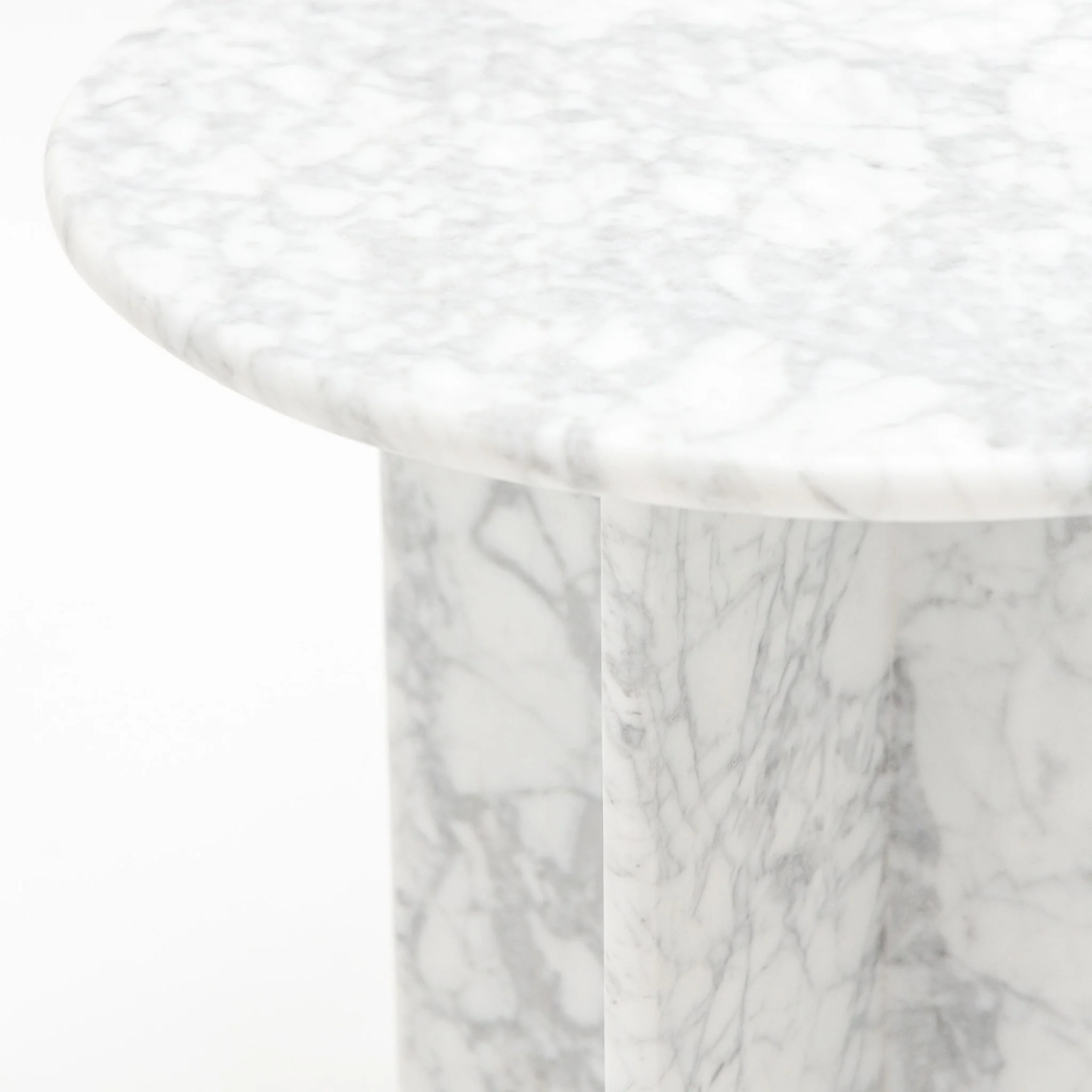 Haven Round Side Table - Carrara Marble - Image 3