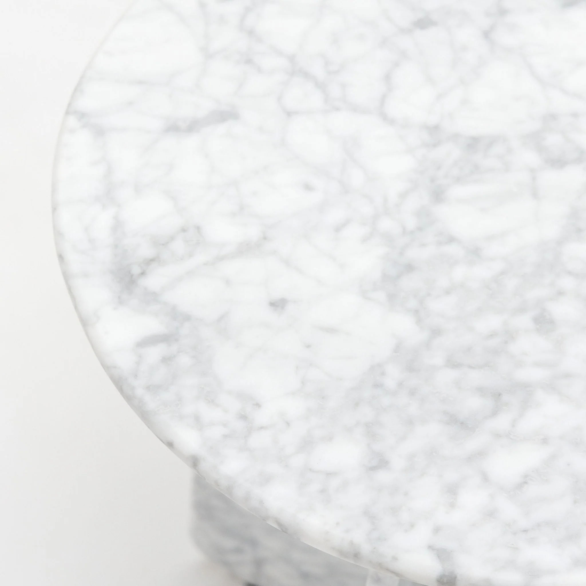 Haven Round Side Table - Carrara Marble - Image 4