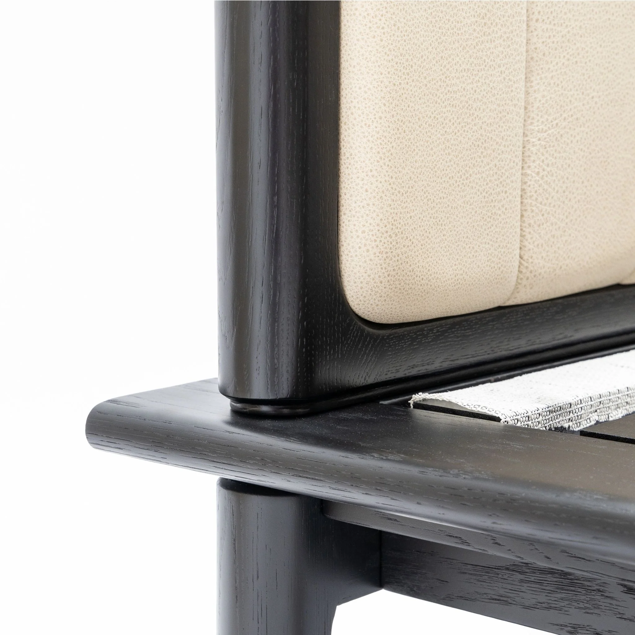 Hover Bed - Black Oak & Limestone Leather - Image 11