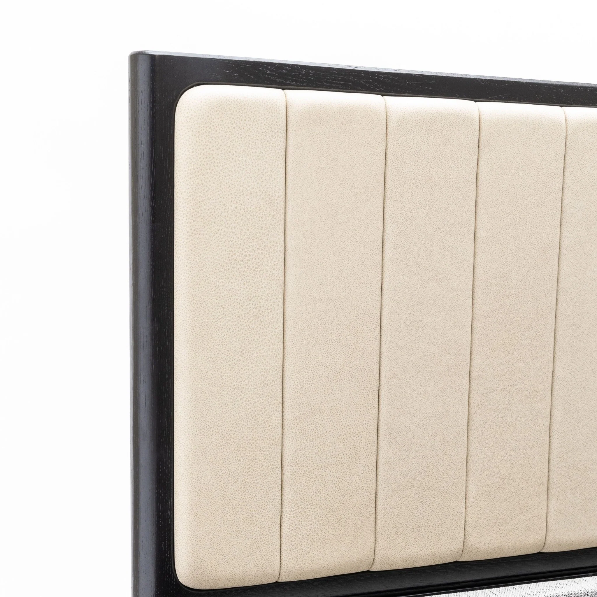 Hover Bed - Black Oak & Limestone Leather - Image 12