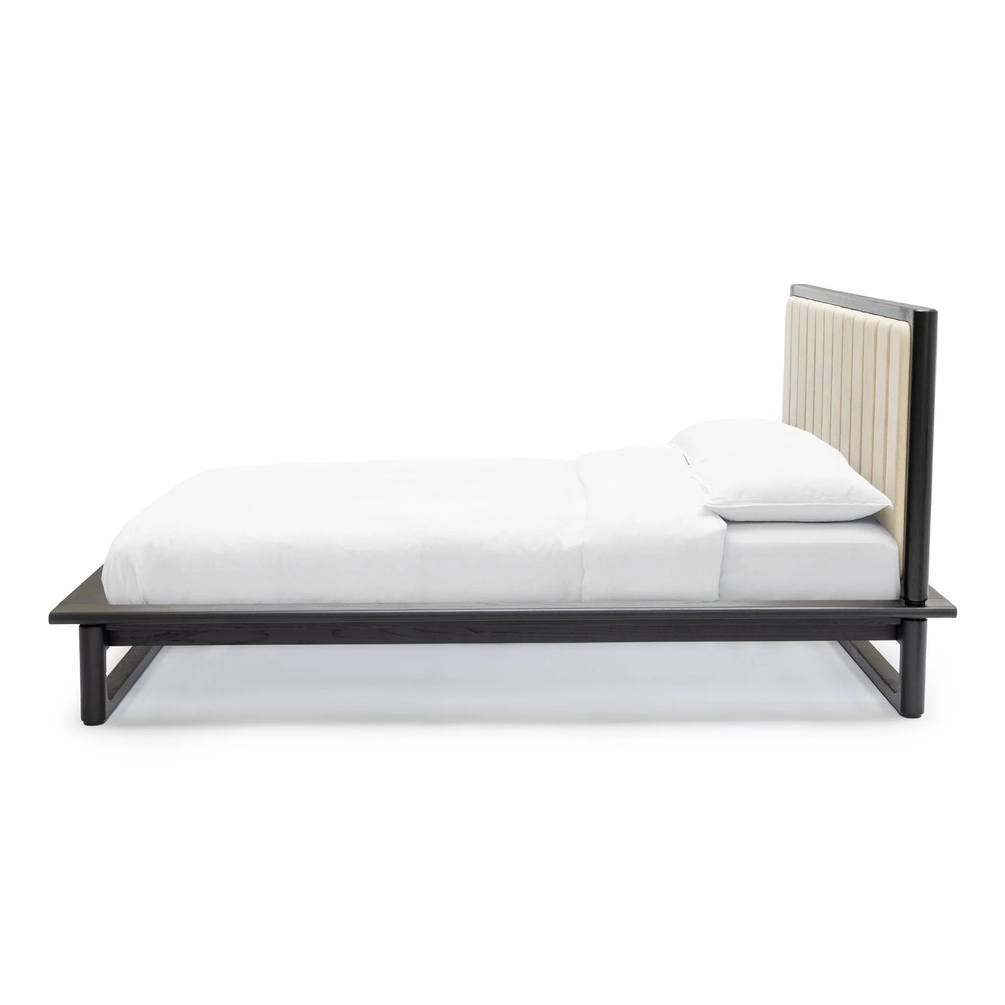 Hover Bed - Black Oak & Limestone Leather - Image 4