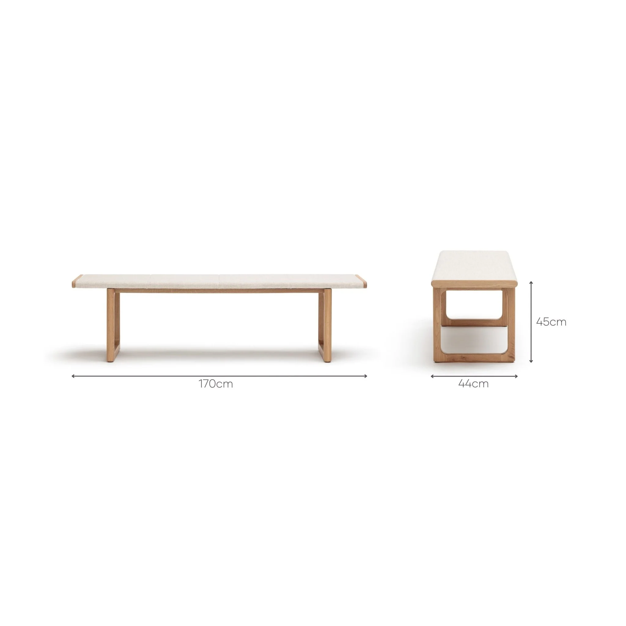 Hover Bench - Light Oak & Oatmeal - Image 23