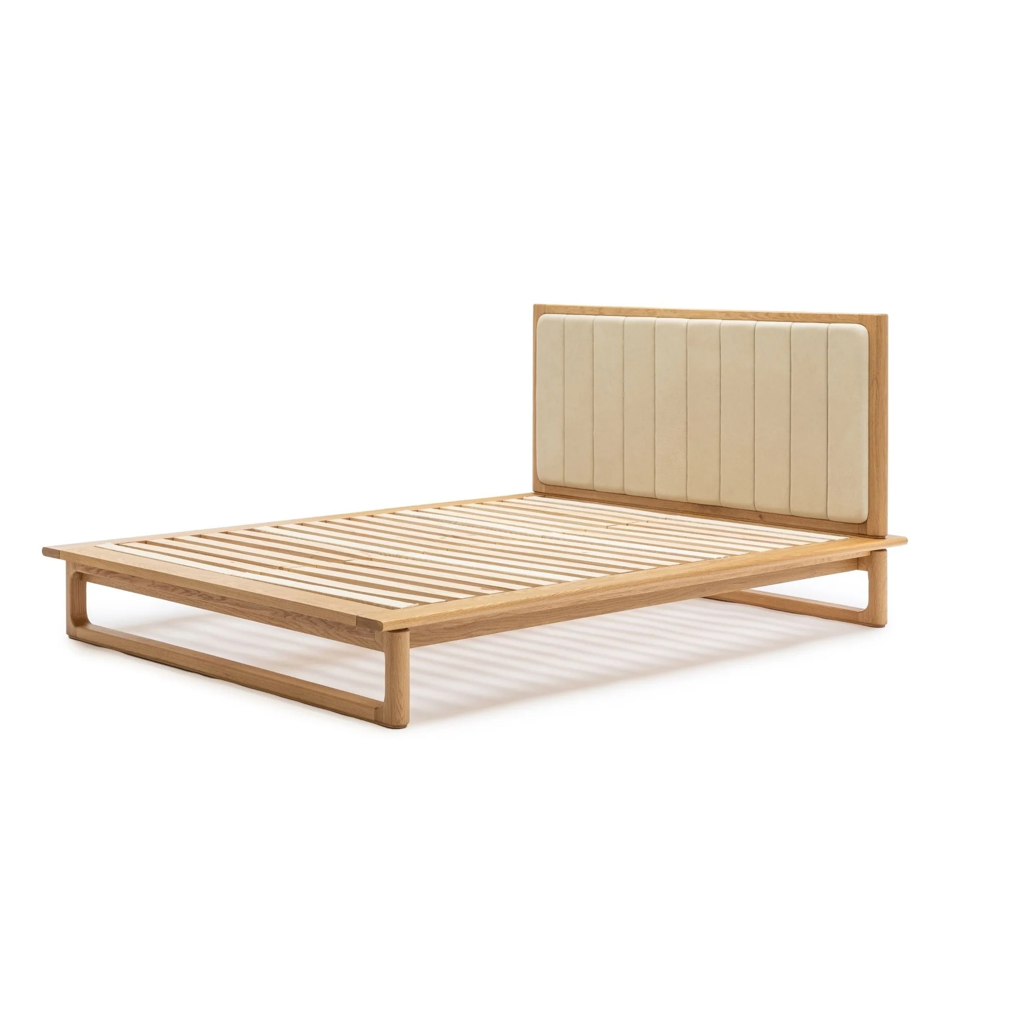 Hover Bed - Light Oak & Limestone Leather - Image 3