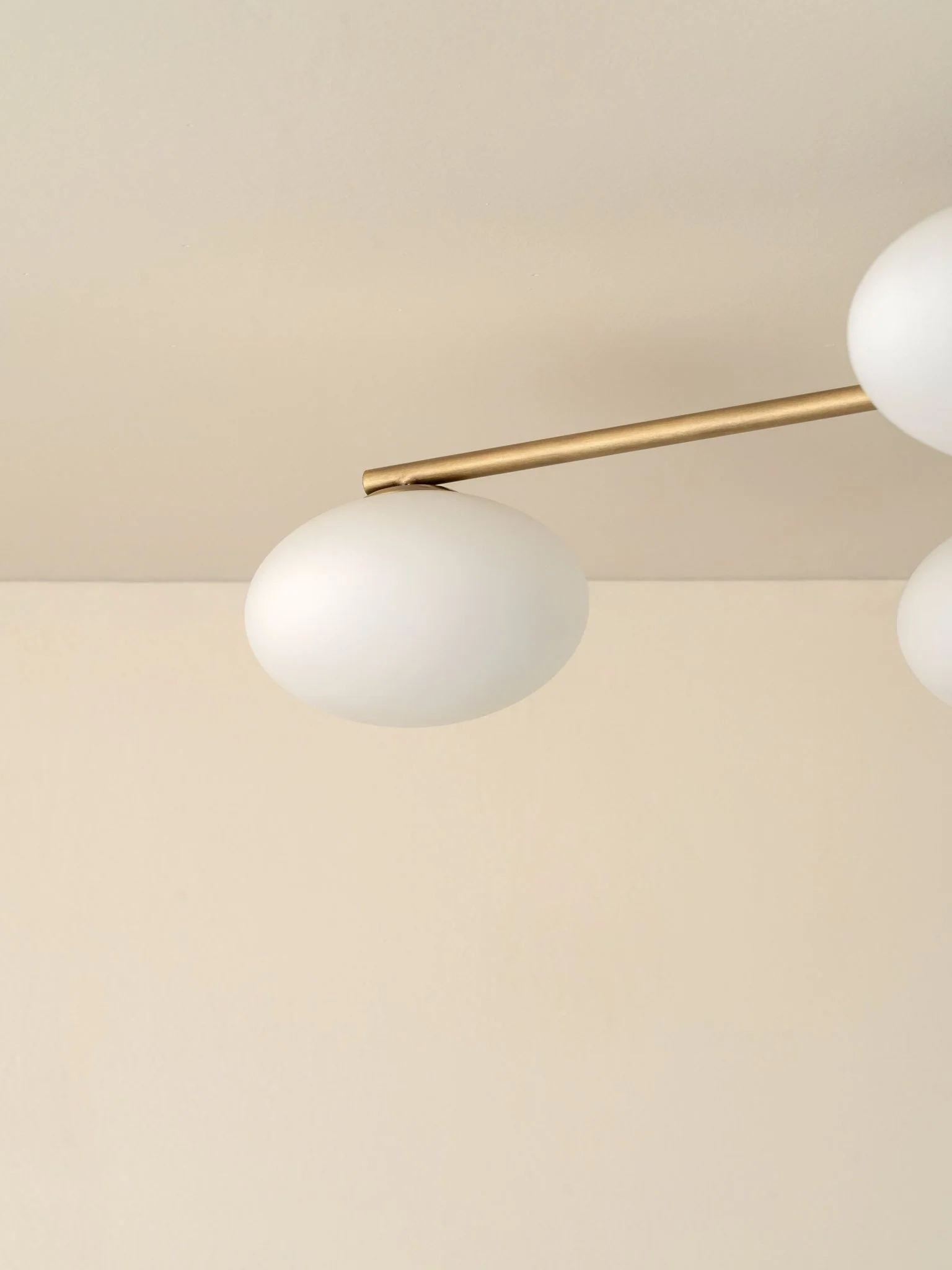 Imperial - 8 Light Aged Brass And Opal Flush Pendant - Image 4