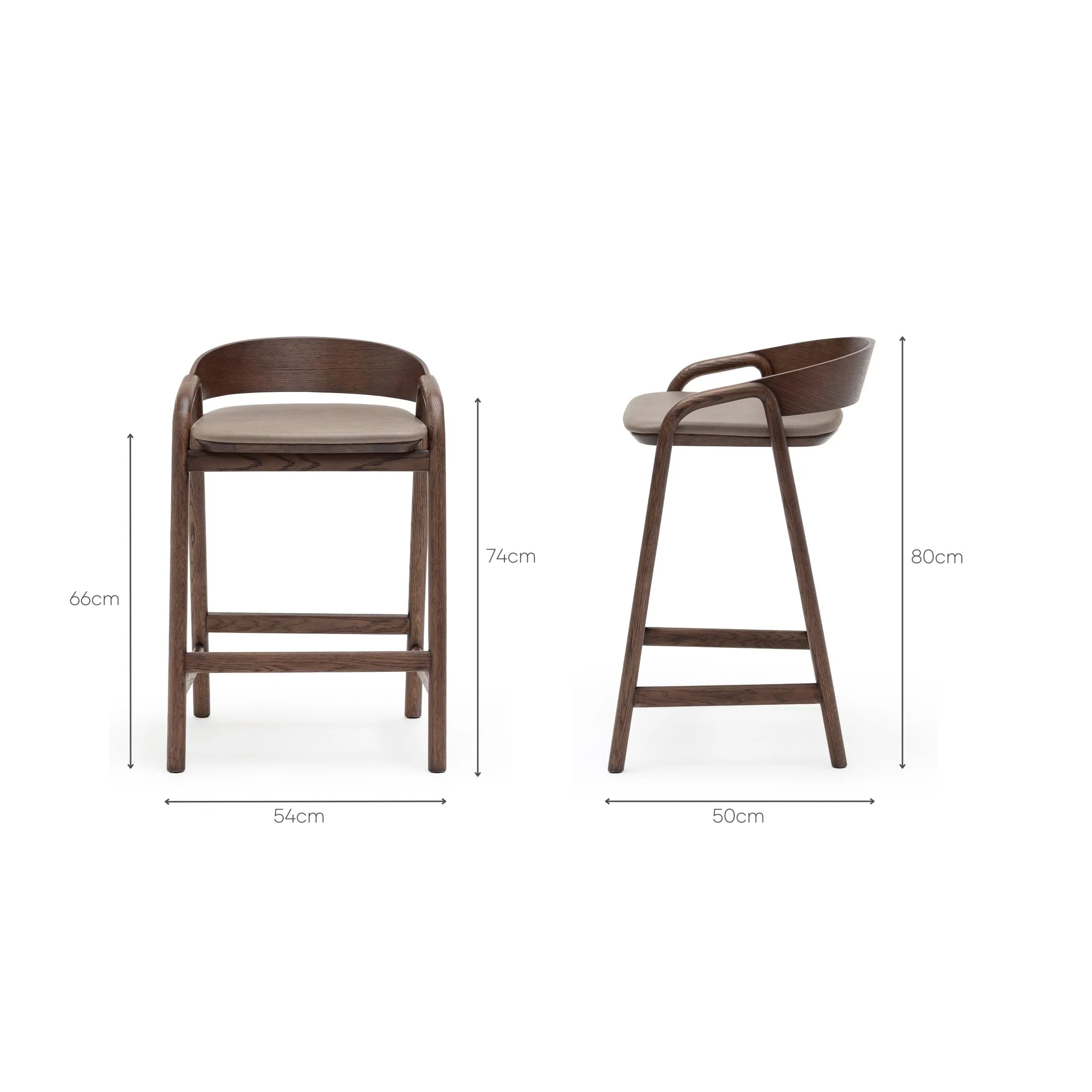 Inlay Counter Chair - Espresso Oak & Montana Anvil - Image 15