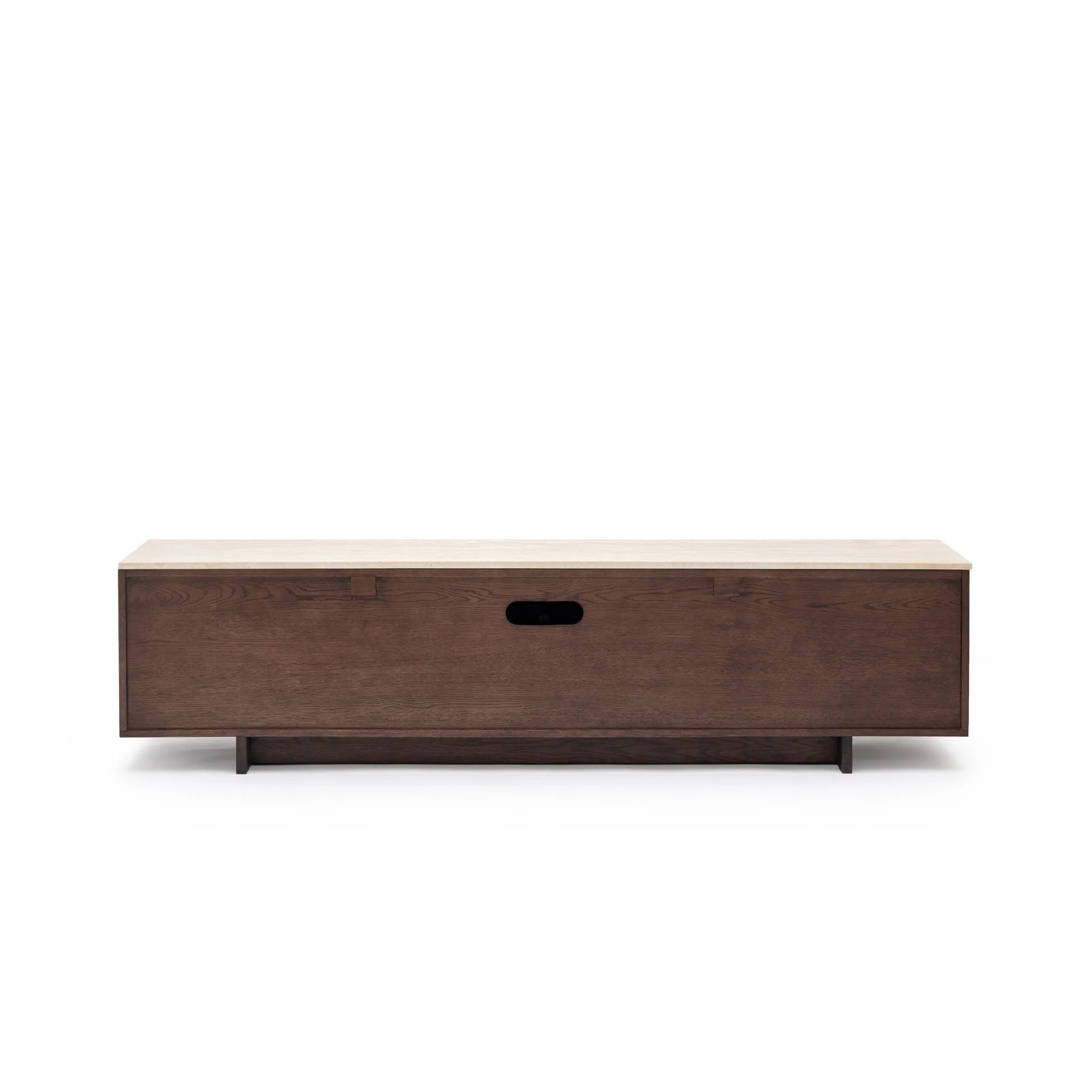 Kami 220 Entertainment Unit - Espresso Oak & Travertine - Image 5