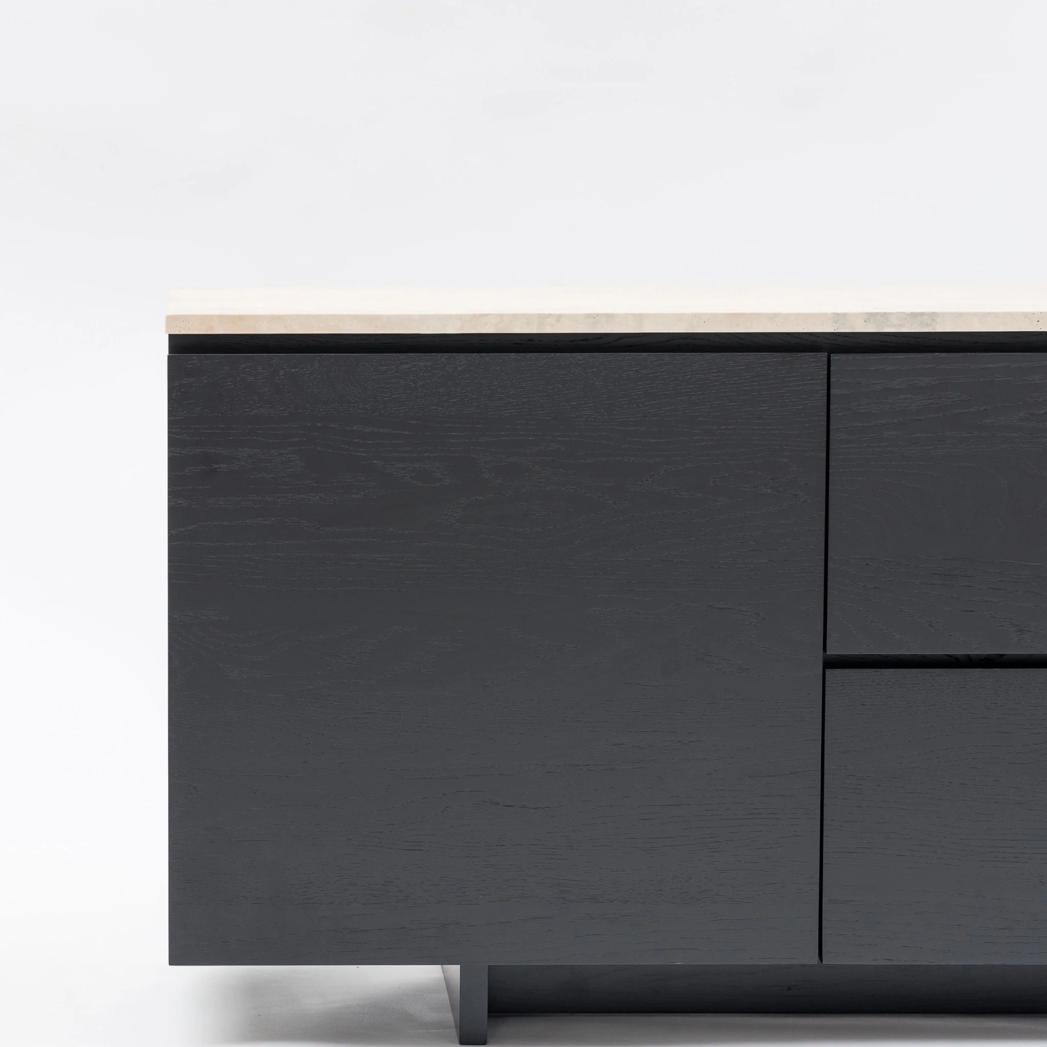 Kami 220 Sideboard - Black Oak & Travertine - Image 5