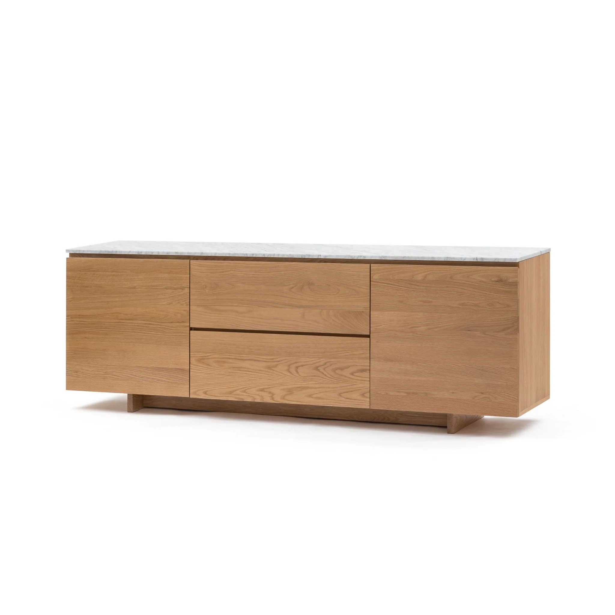 Kami 220 Sideboard - Light Oak & Bianca Carrara