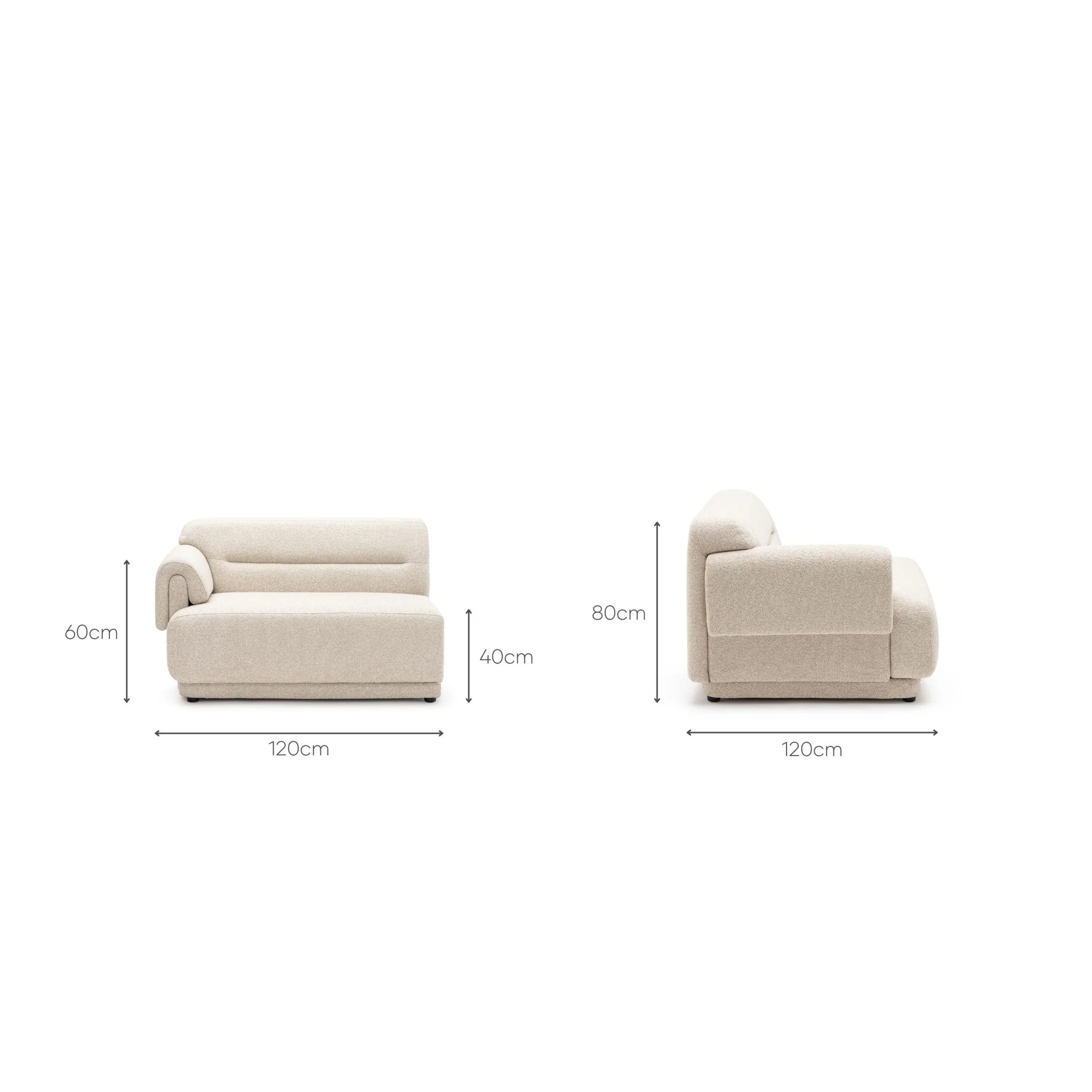 Karine 2 Seater Left Arm - Sandstone - Image 12