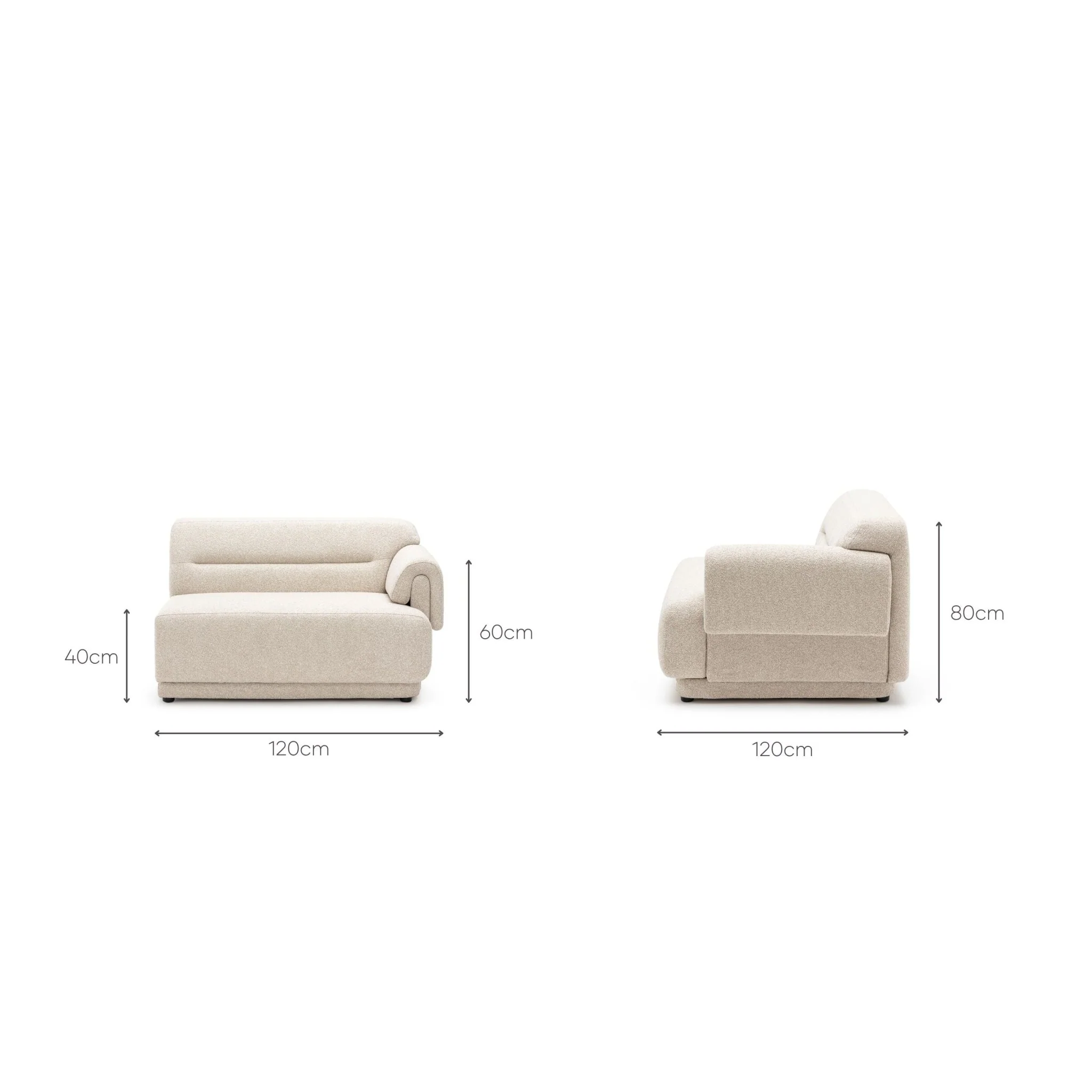 Karine 2 Seater Right Arm - Sandstone - Image 13