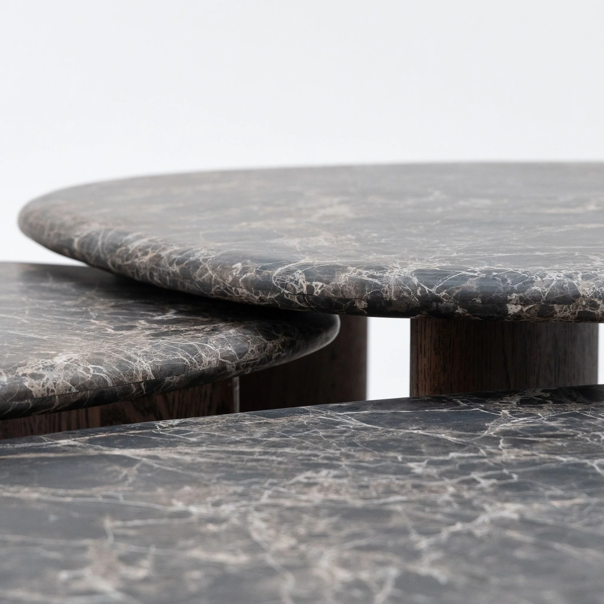 Kora Coffee Table High - Dark Emperador & Espresso Oak - Image 10