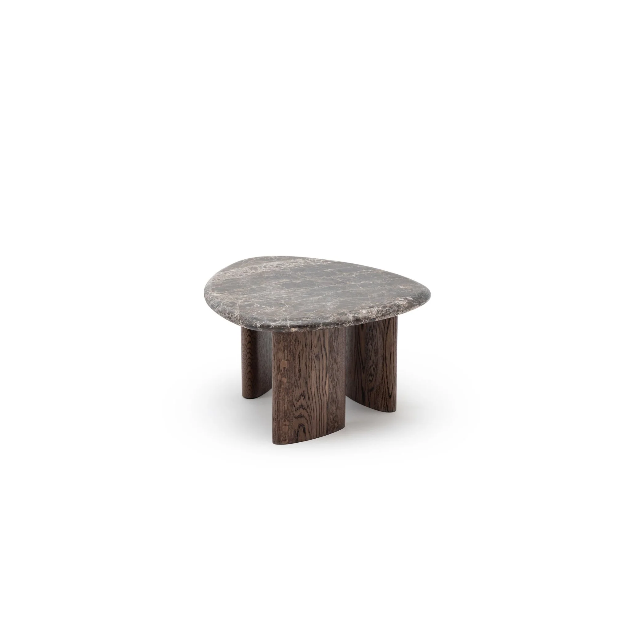 Kora Coffee Table Medium - Dark Emperador & Espresso Oak - Image 3