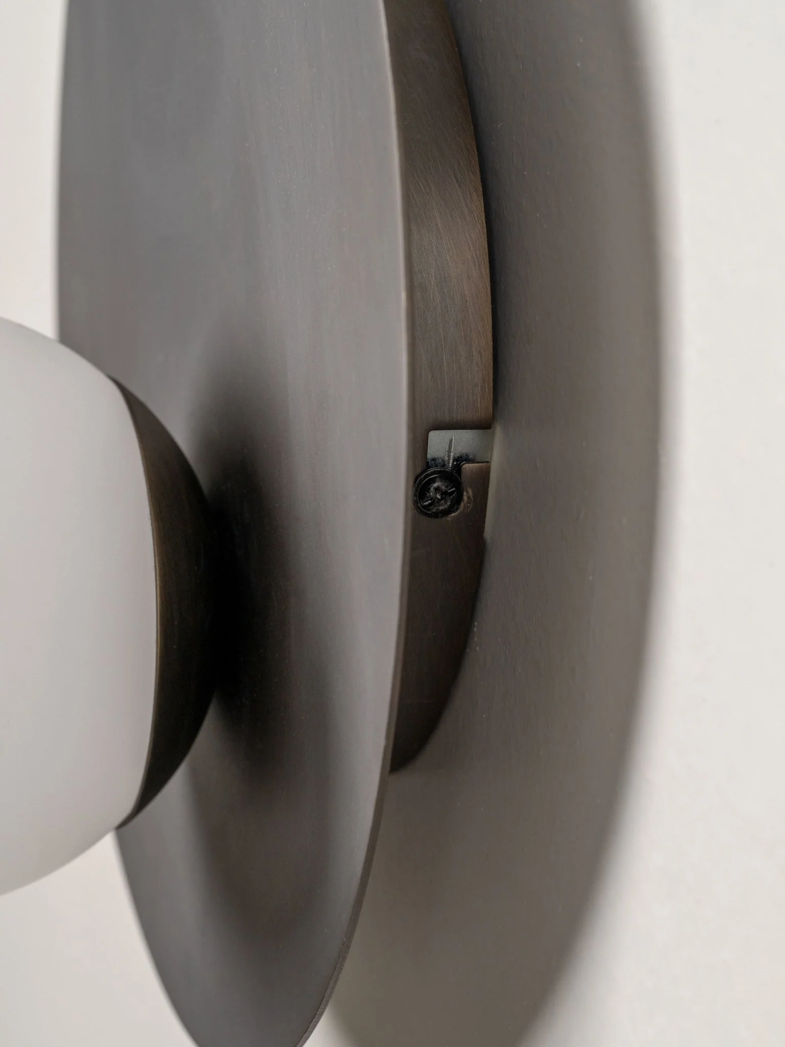 Luna - Bronze And Opal Disc Wall Light - Image 4