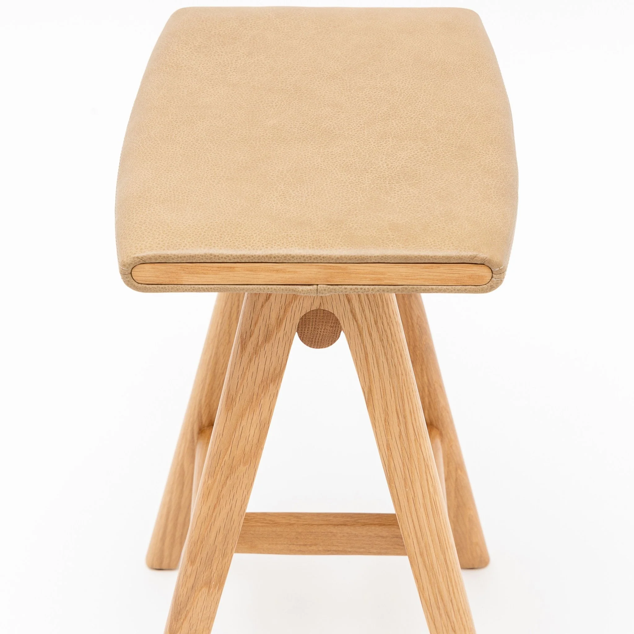 MA Counter Stool - Light Oak & Arena Leather - Image 6