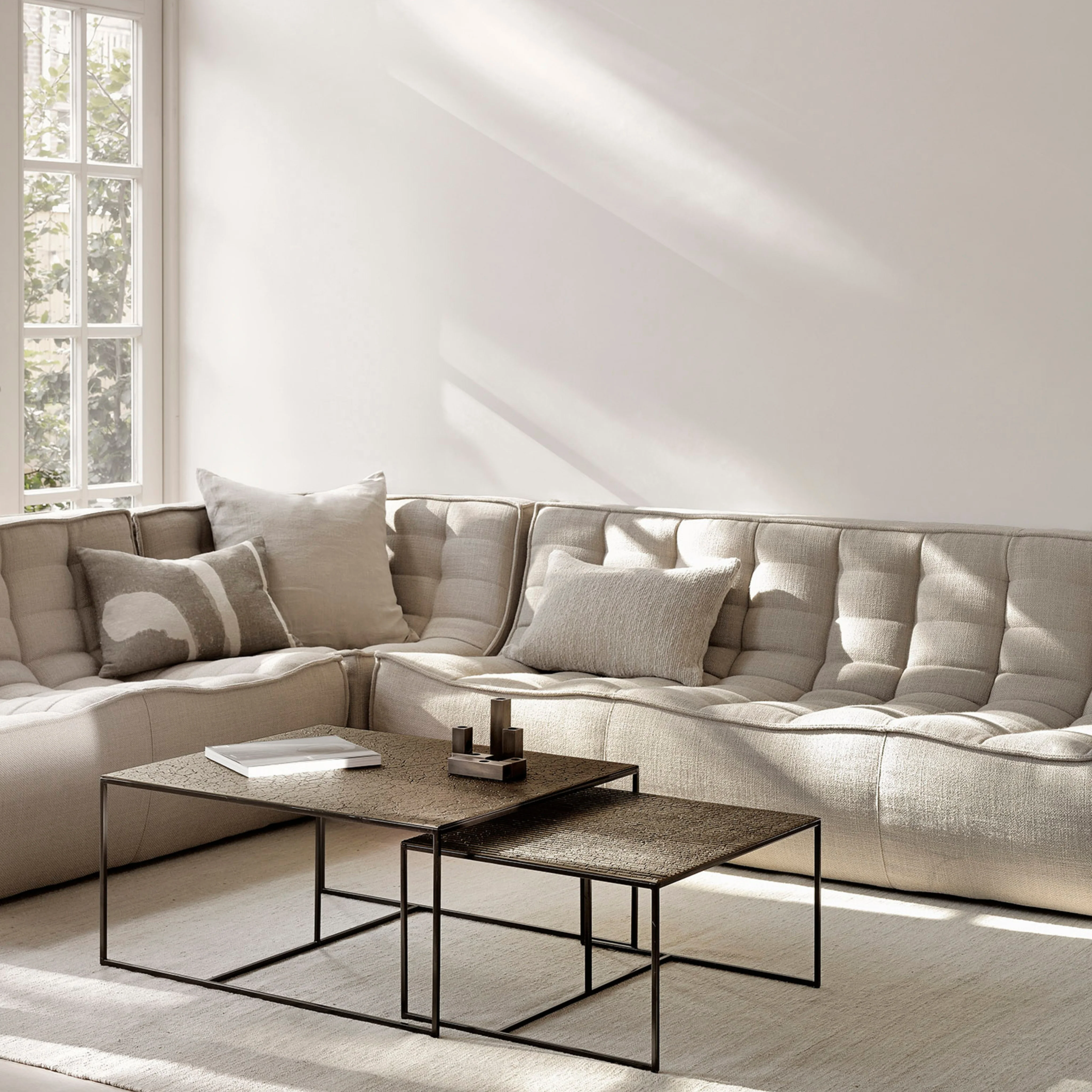 N701 Sofa - Beige - 3 Seater - Image 5