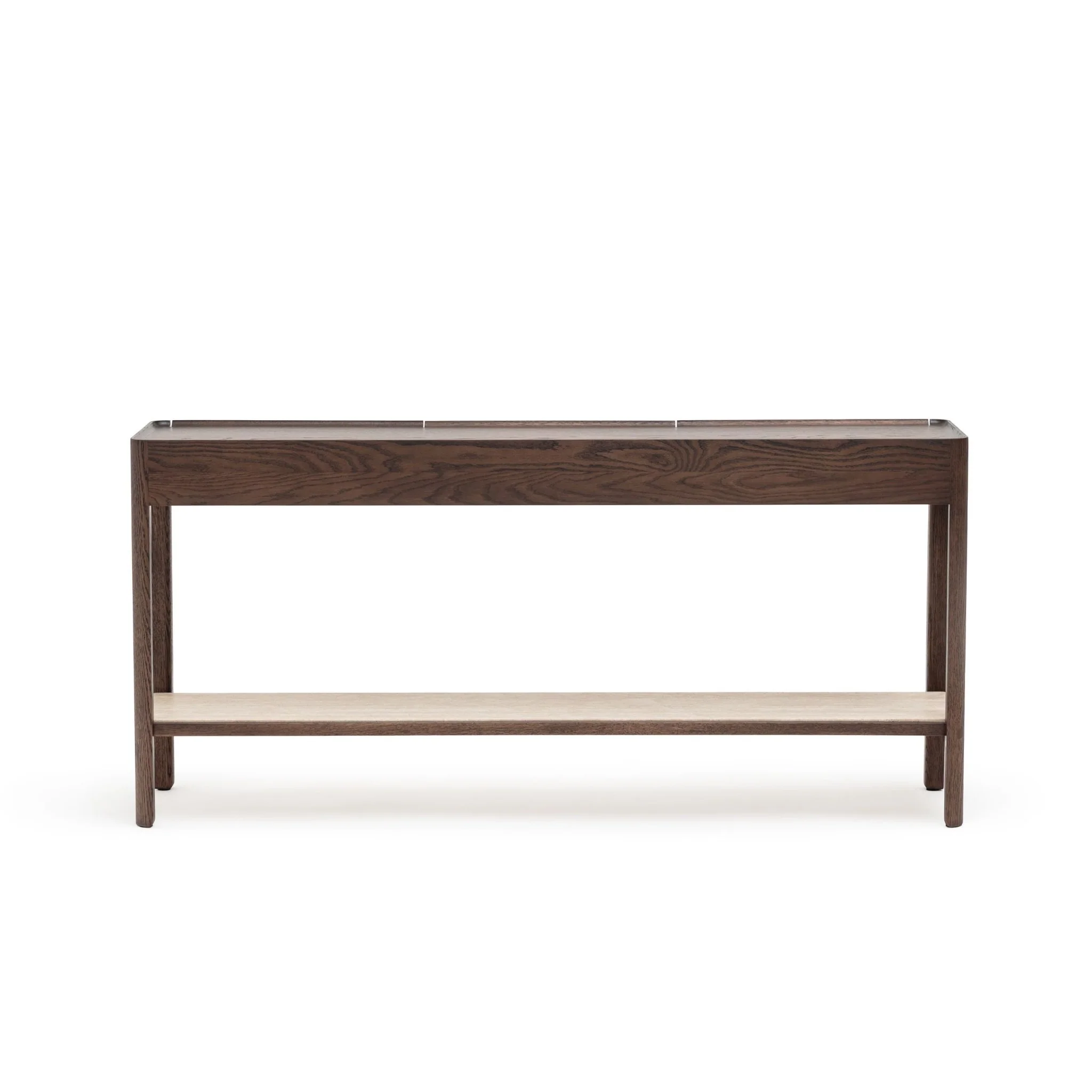 Nell Console - Espresso Oak & Travertine - Image 5