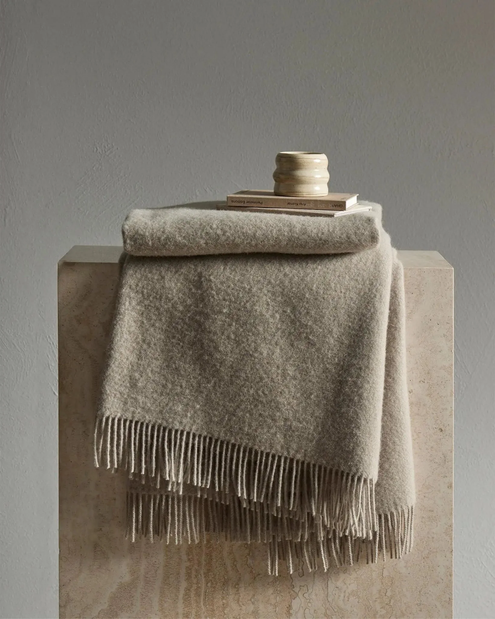 Nevis Throw - Limestone - Image 2