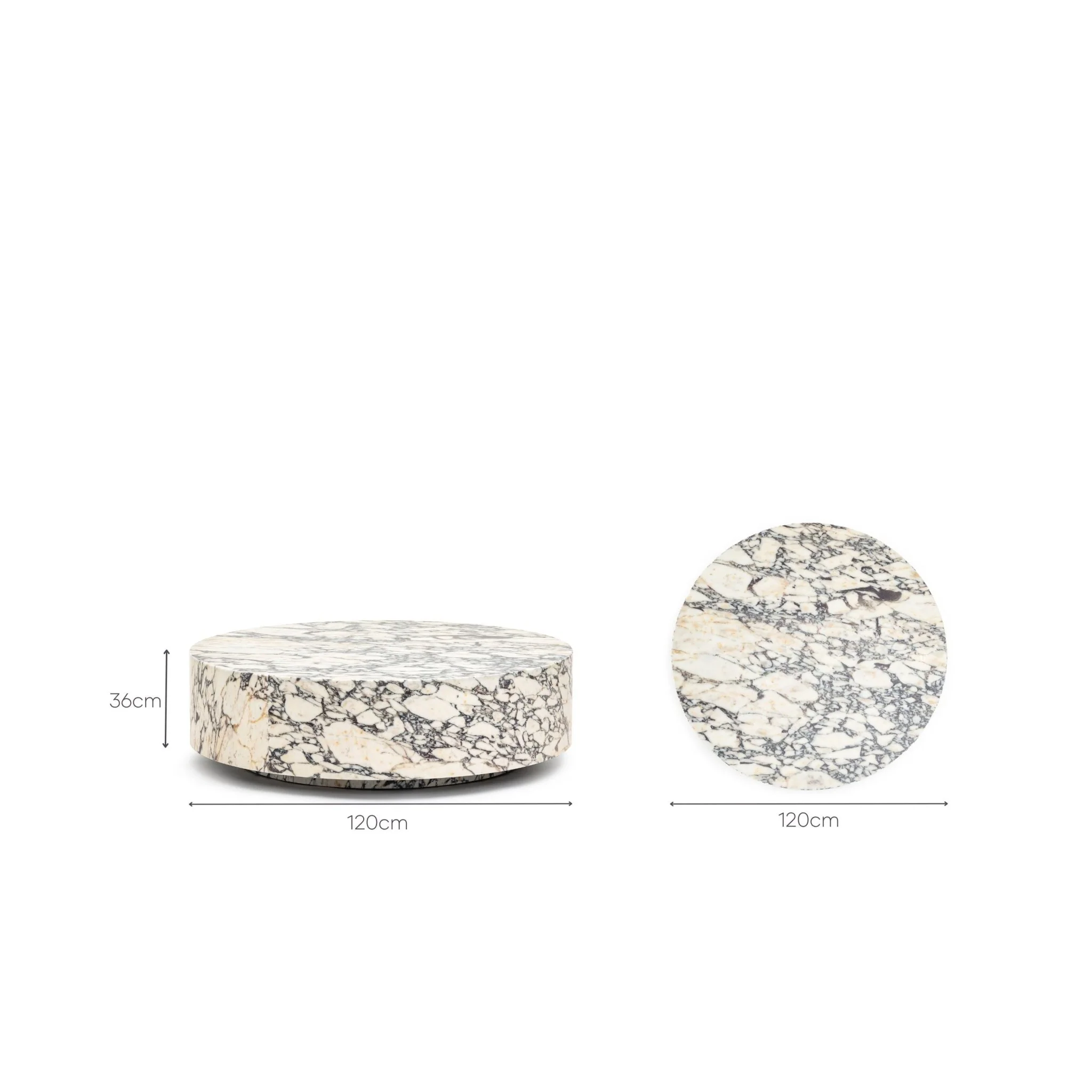 Nuba Round Coffee Table - Calacatta Viola - Image 19