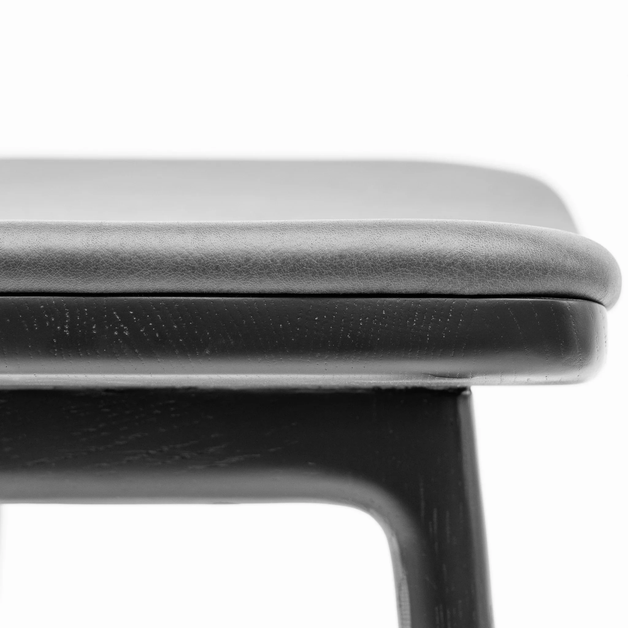 Odd Counter Stool - Black Oak & Charcoal Leather - Image 5