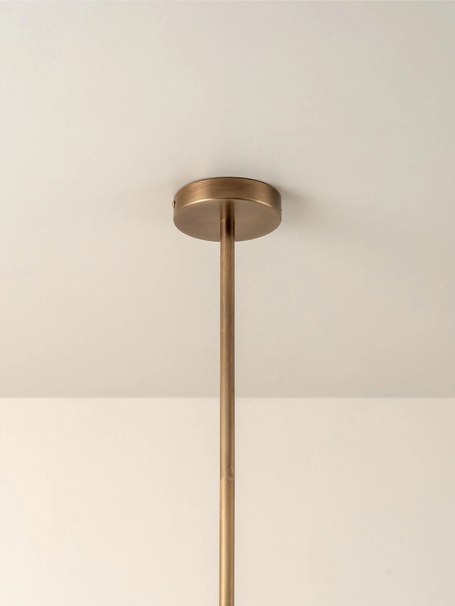 Perry - 6 Light Aged Brass And Opal Pendant - Image 3