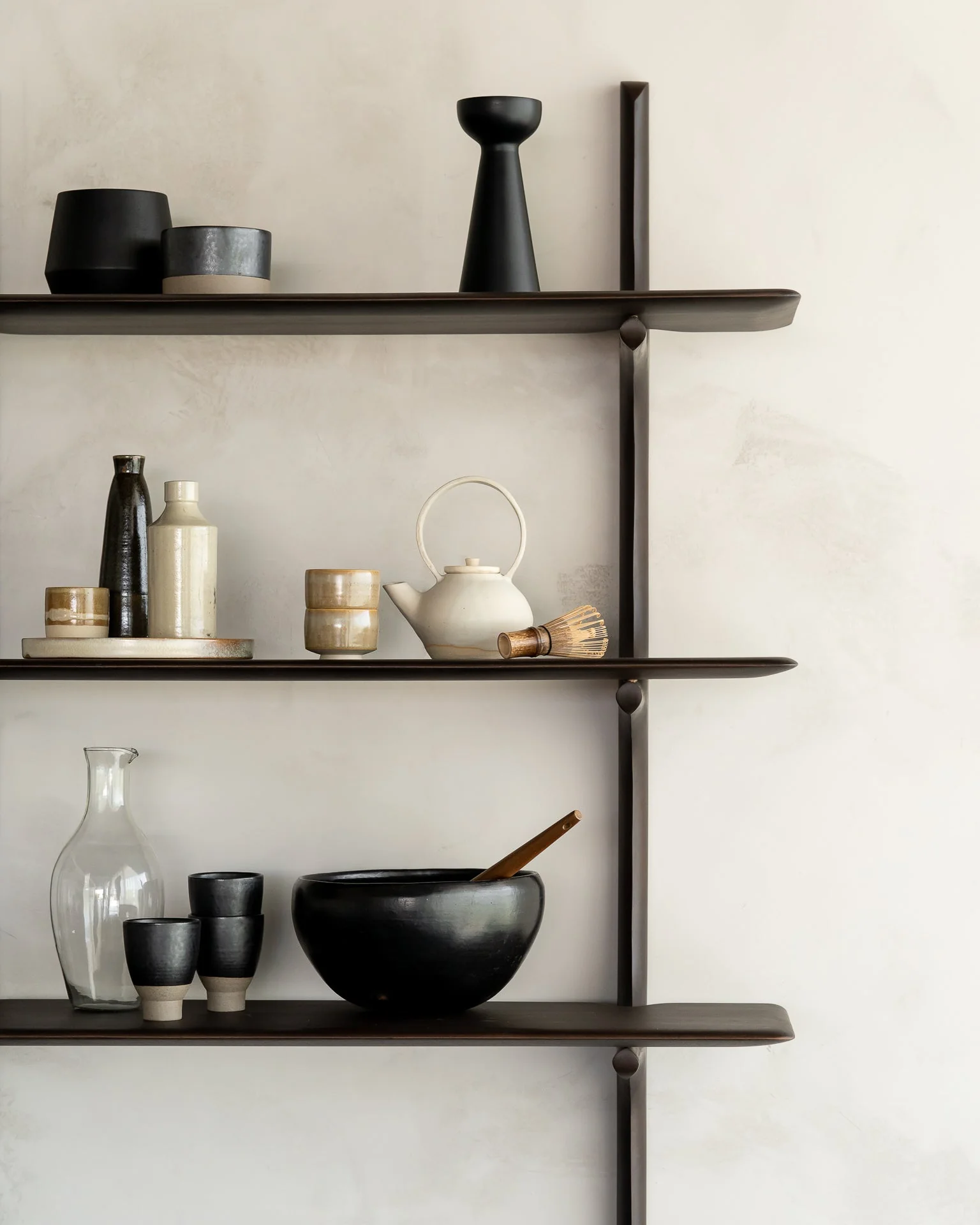 Pi Wall Shelf - Varnished Mahogany - Dark Brown - Image 19