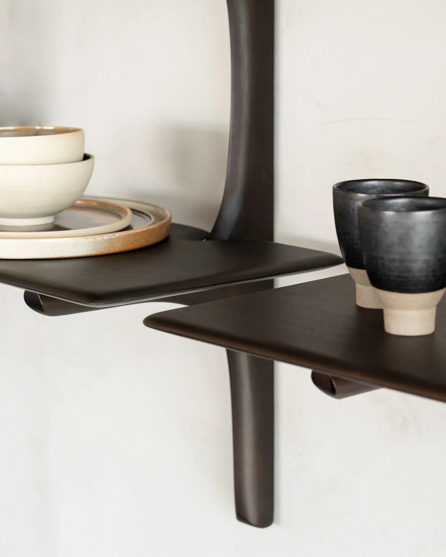 Pi Wall Shelf - Varnished Mahogany - Dark Brown - Image 6