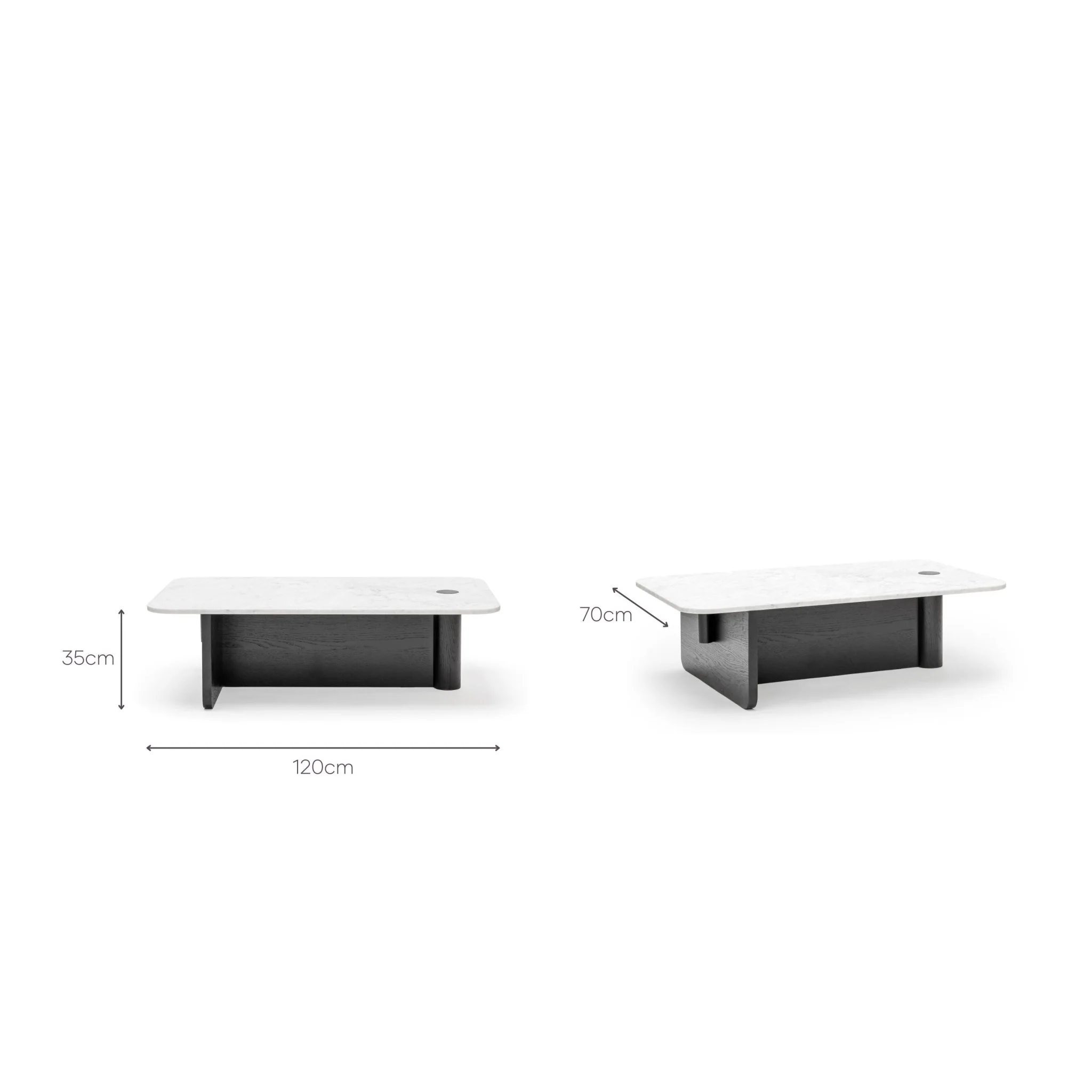 Pivot Coffee Table - Black Oak & Marble - Image 8