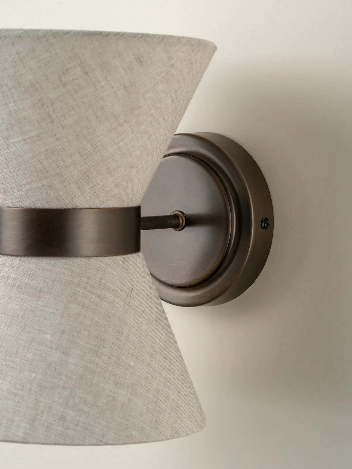 Renwick - Linen & Bronze Wall Light - Image 5