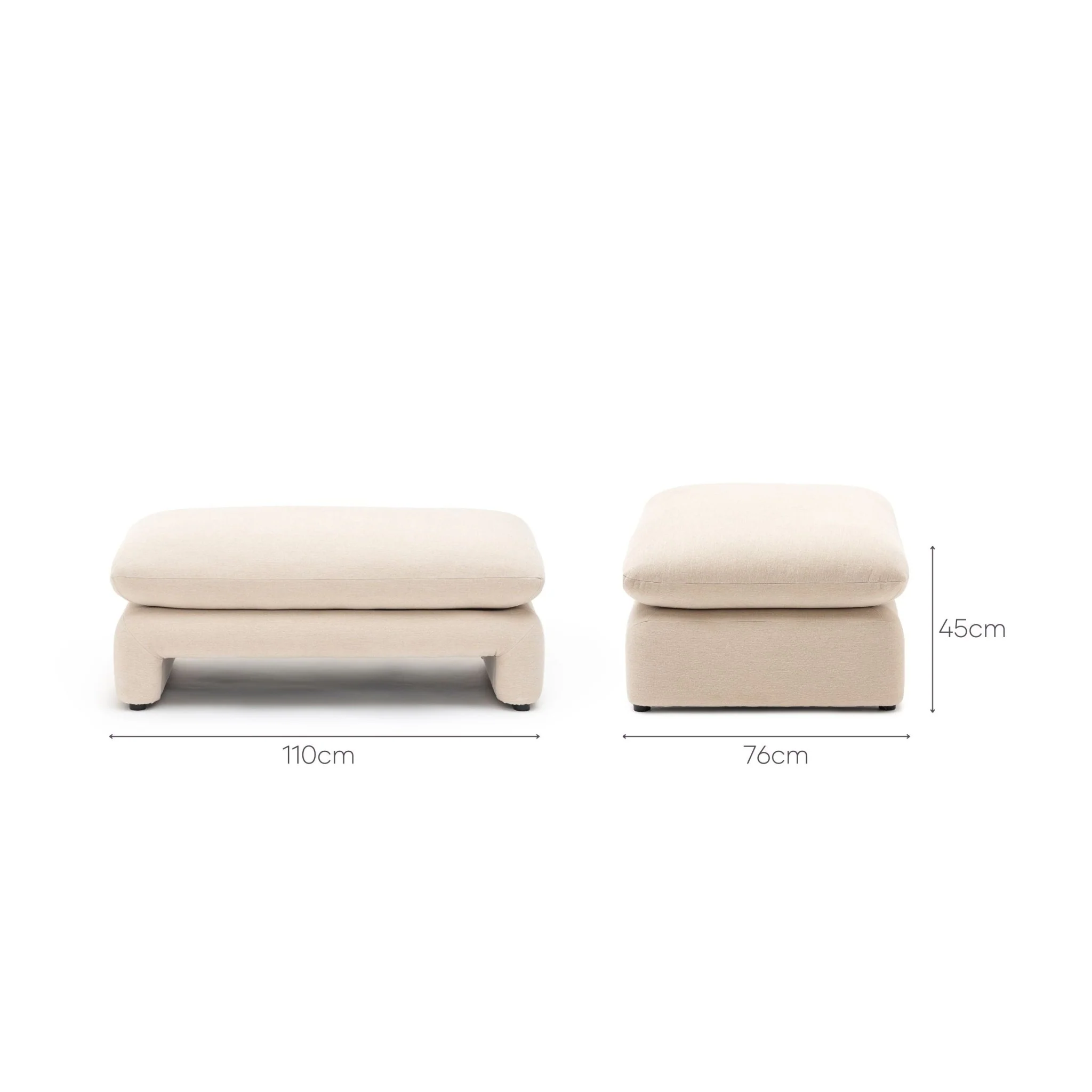 Replay Ottoman - Ivory - Image 9