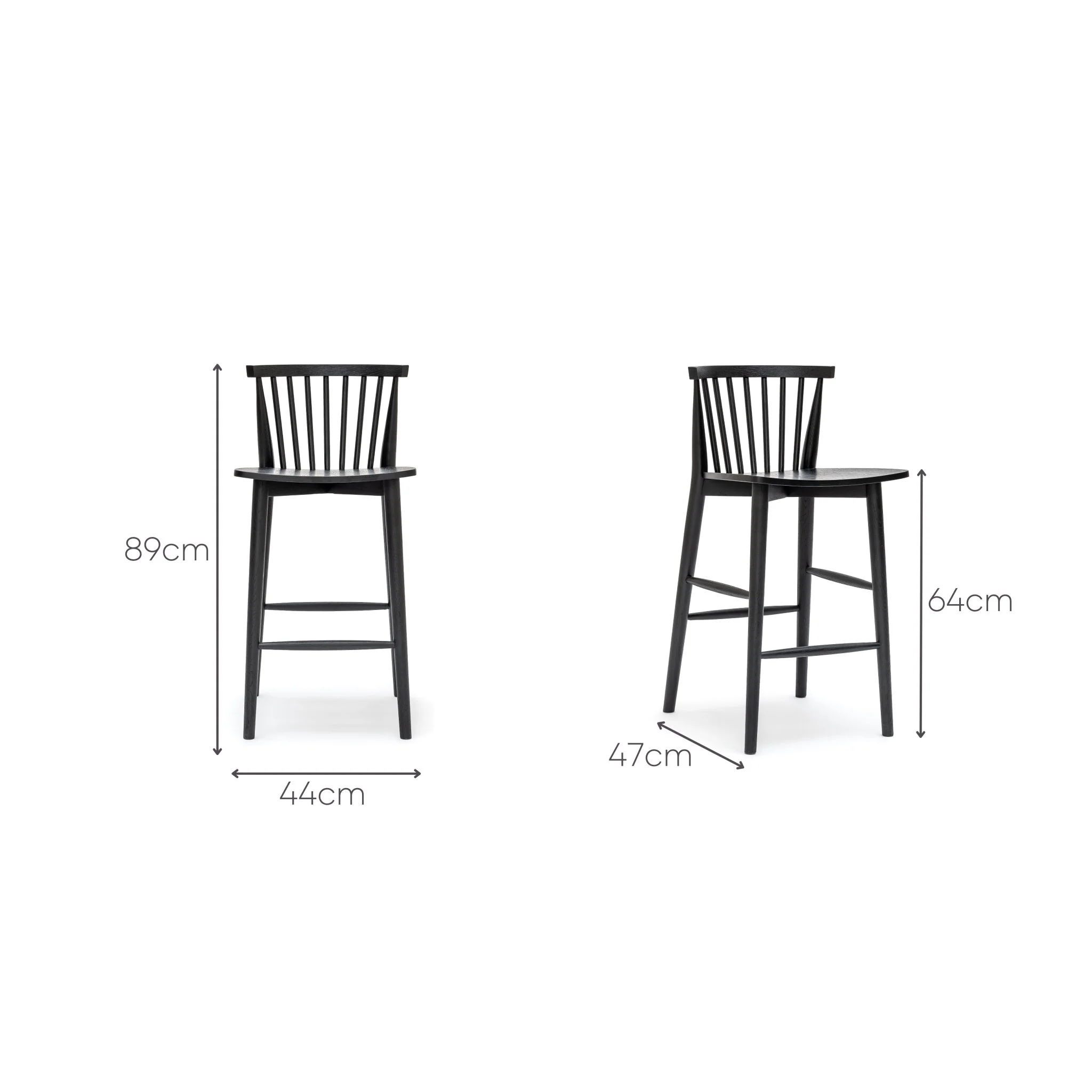 Requin Counter Stool - Black - Image 3