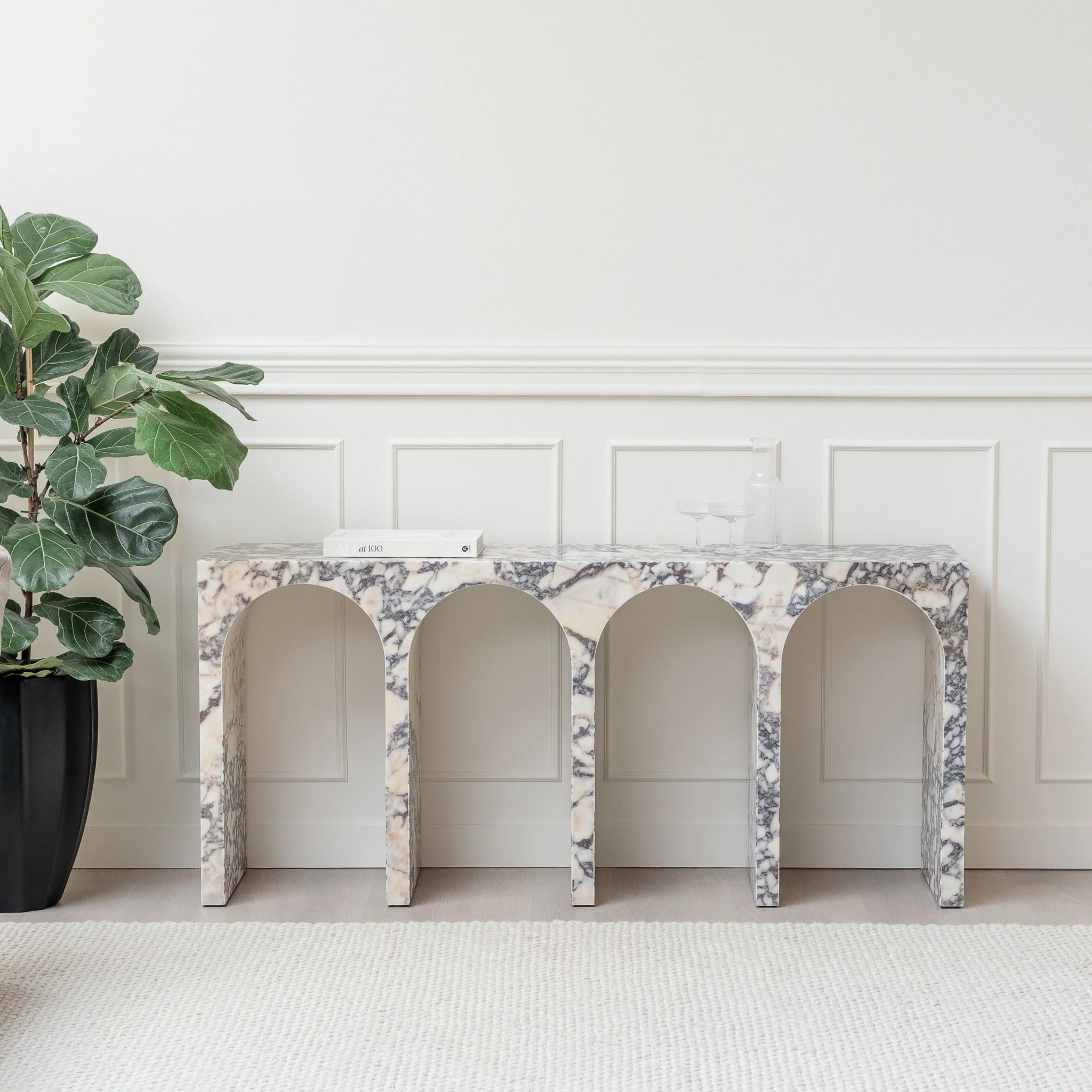 Rialto Console Table - Calacatta Viola - Image 2