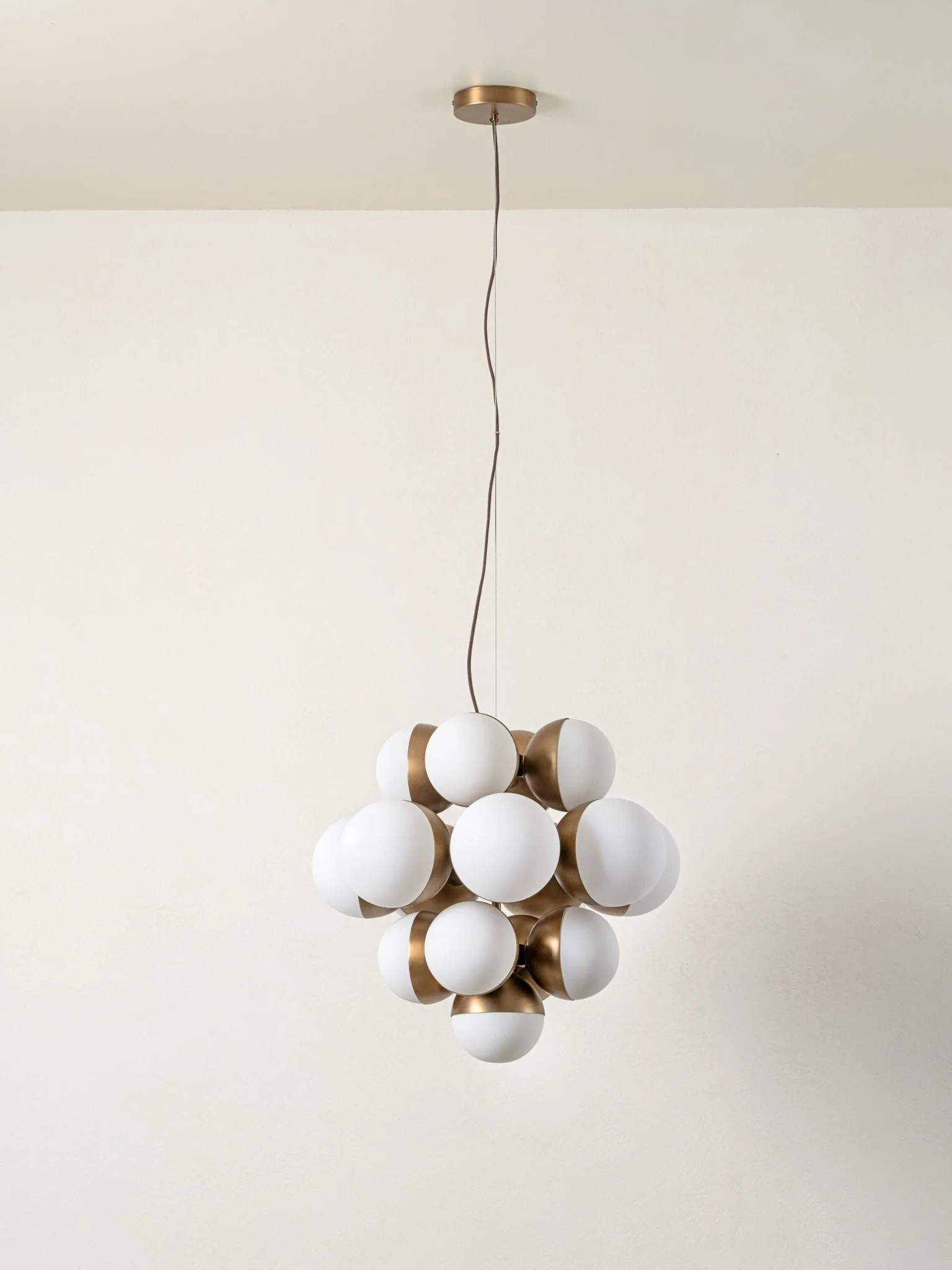 Rocio - 16 Light Aged Brass And Opal Chandelier