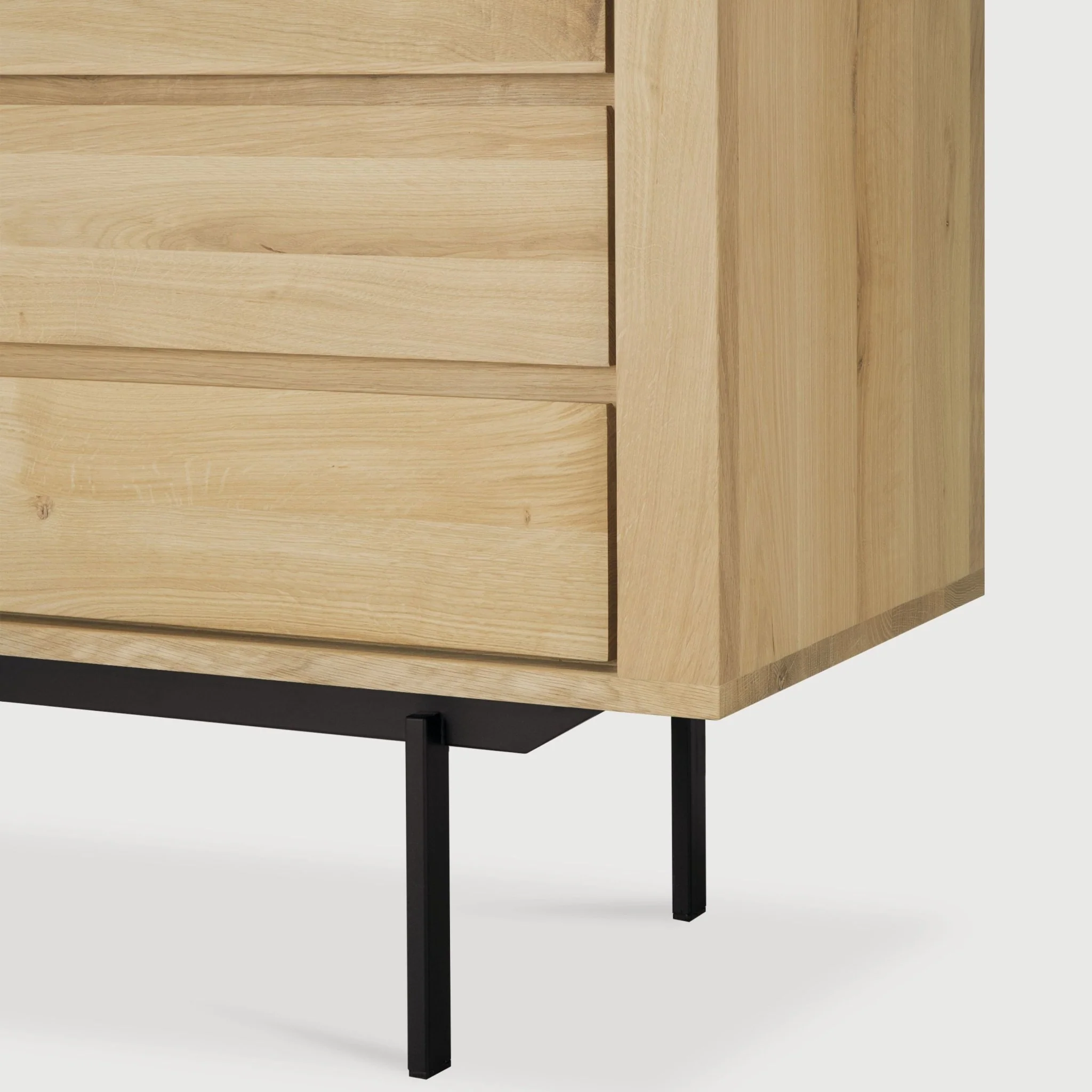 Shadow Sideboard - Oak with Black Metal Legs - Image 7