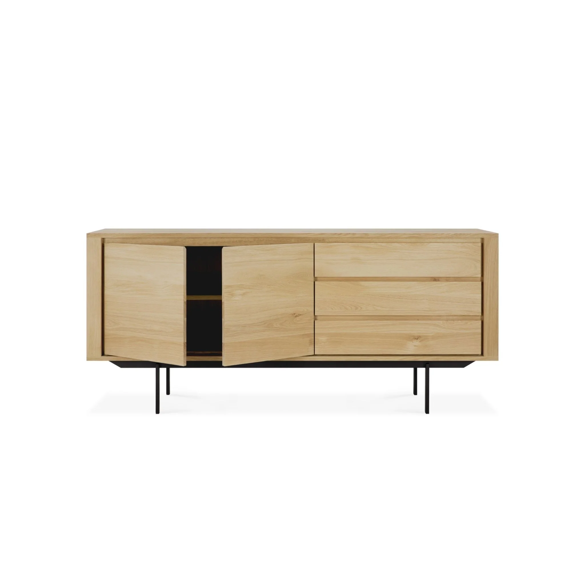 Shadow Sideboard - Oak with Black Metal Legs - Image 9