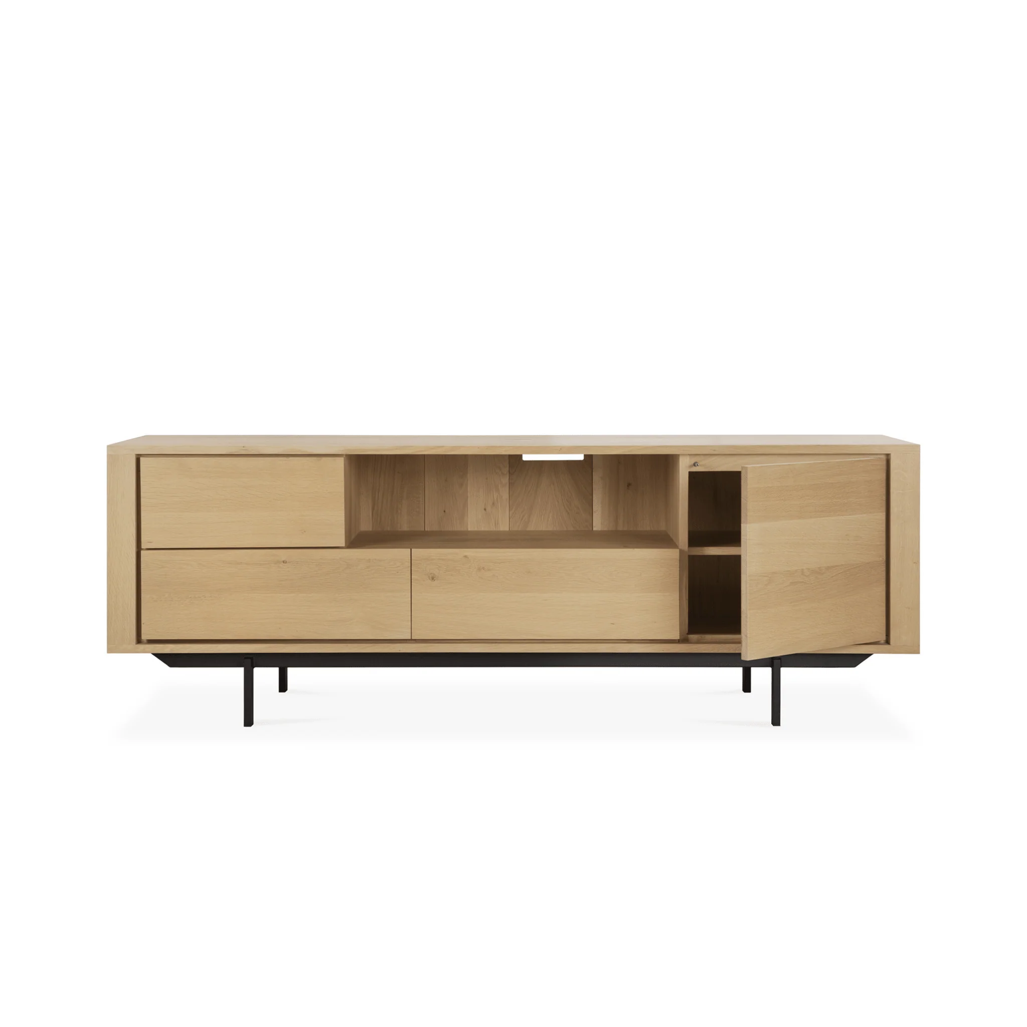 Shadow Tv Cupboard - Solid Oak - Image 9
