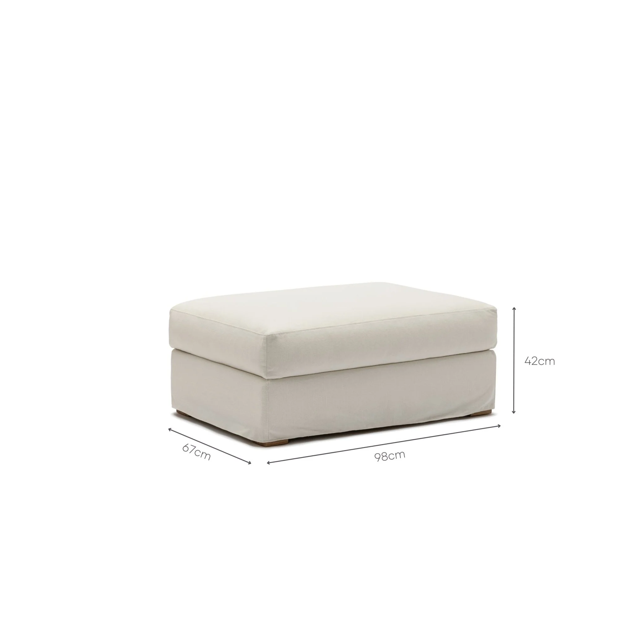 Sloopy Ottoman - Summer Ivory - Image 3
