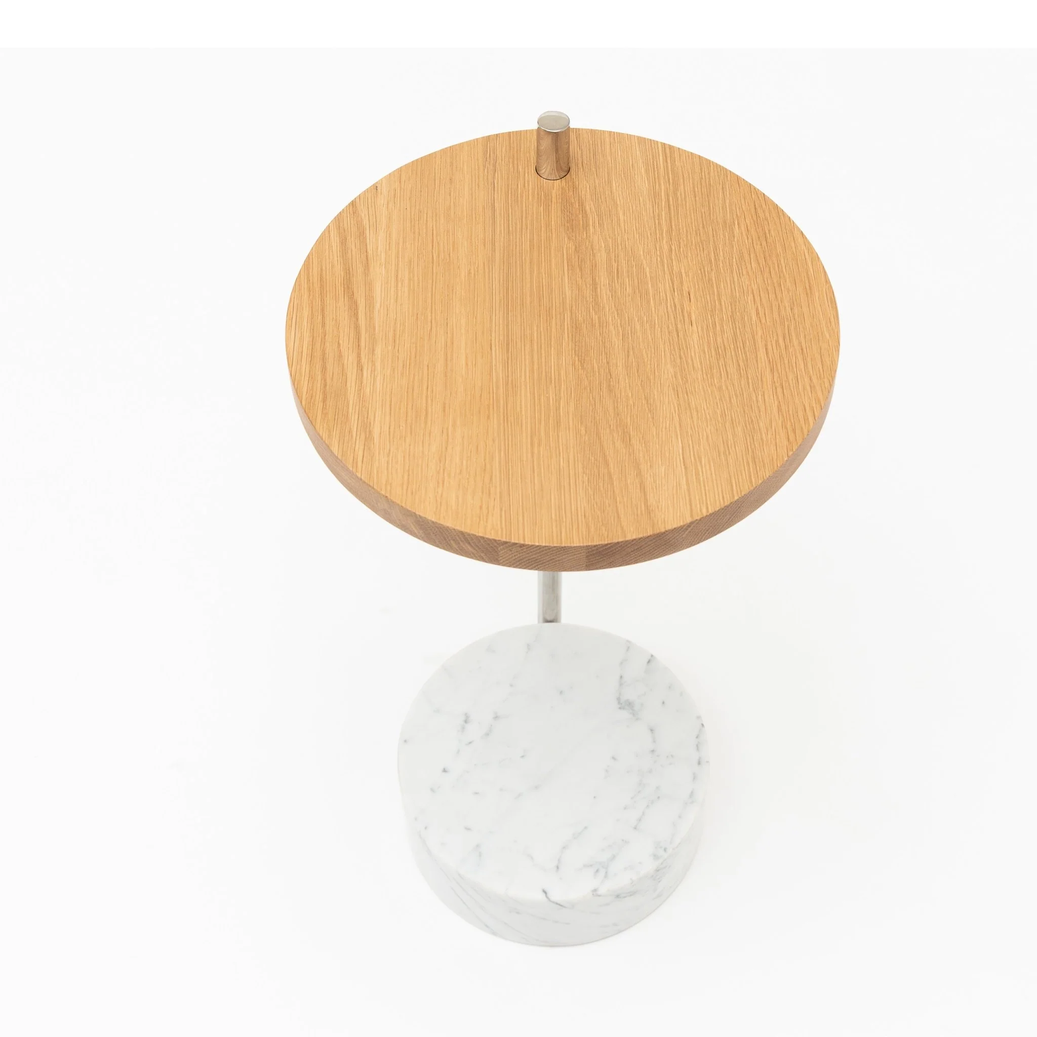 Society Side Table - Light Oak & Bianca Carrara - Image 2