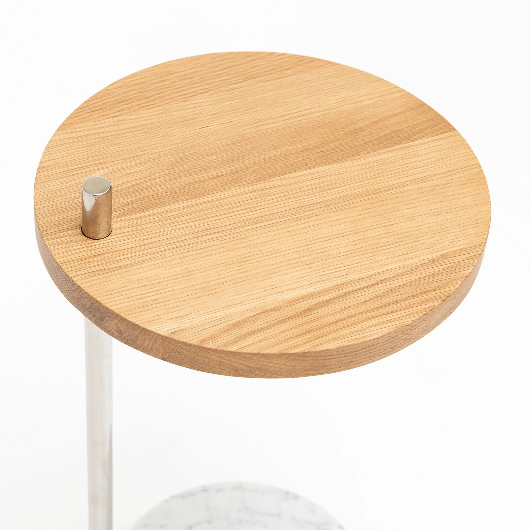 Society Side Table - Light Oak & Bianca Carrara - Image 3