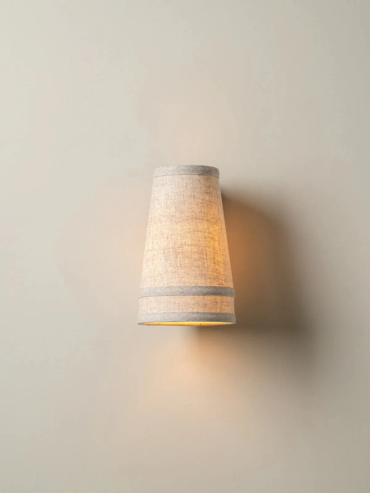 Solara - Bronze And Layered Natural Linen Wall Light - Image 3
