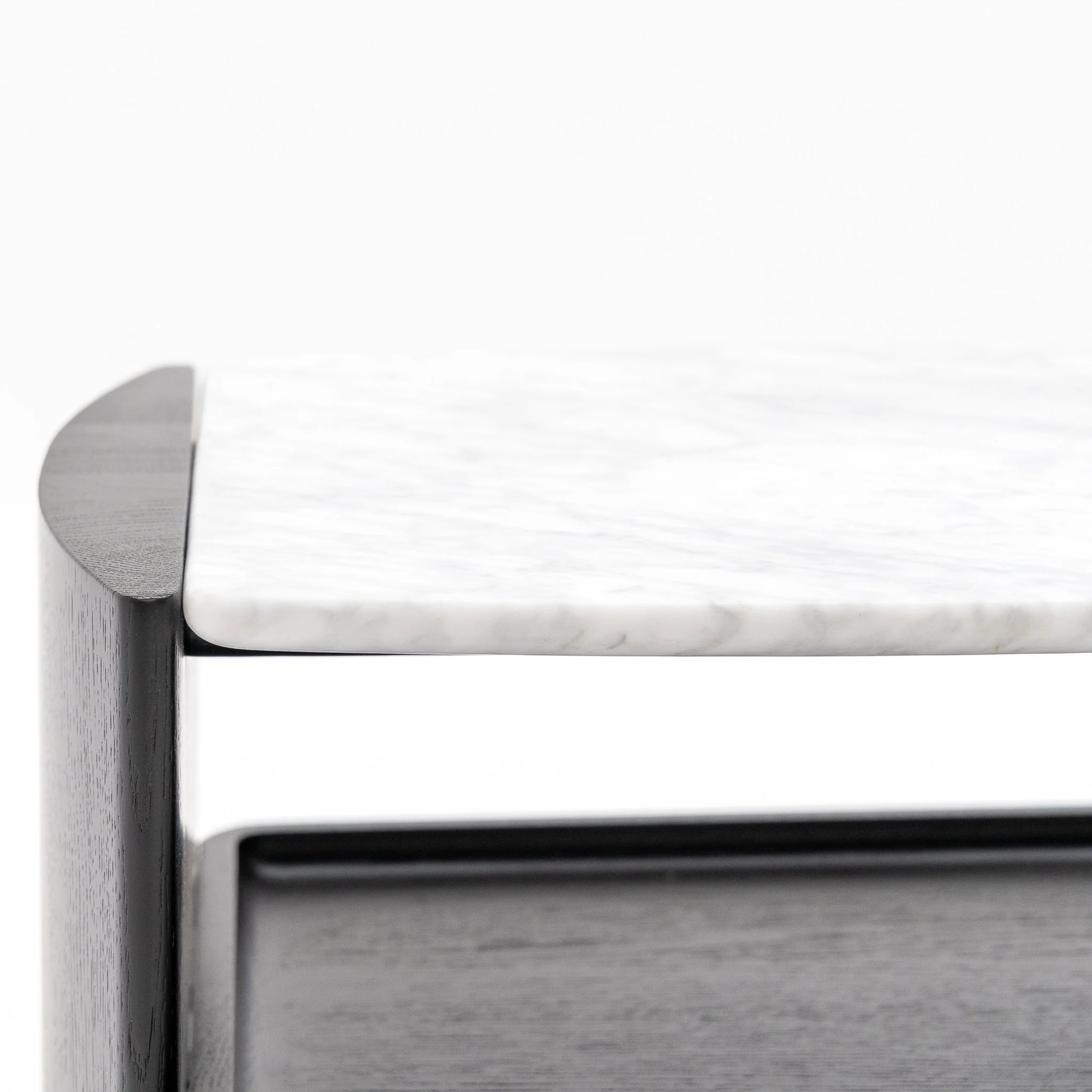 Tathra Nightstand - Black Oak & Bianca Carrara - Image 5