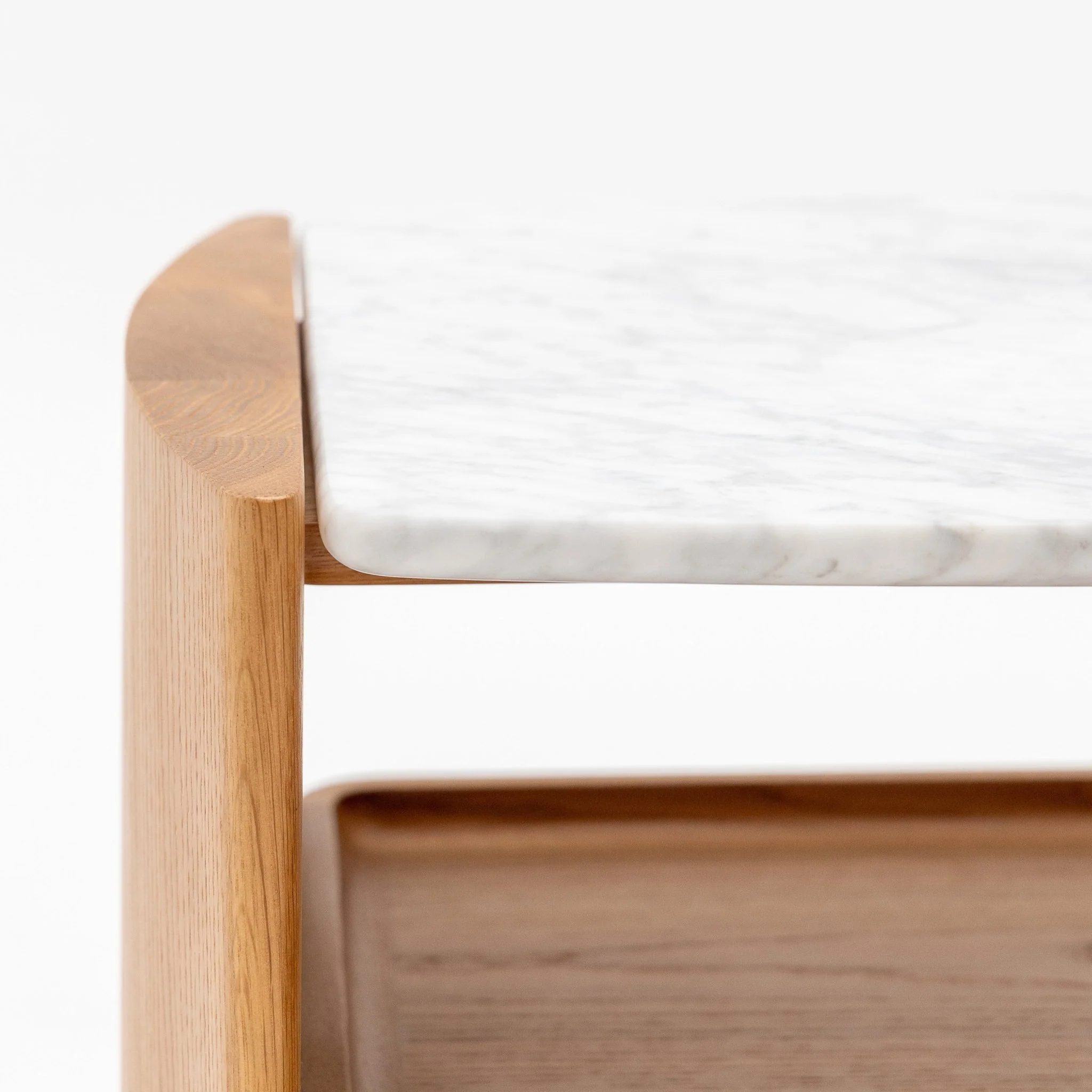 Tathra Nightstand - Light Oak & Bianca Carrara - Image 8