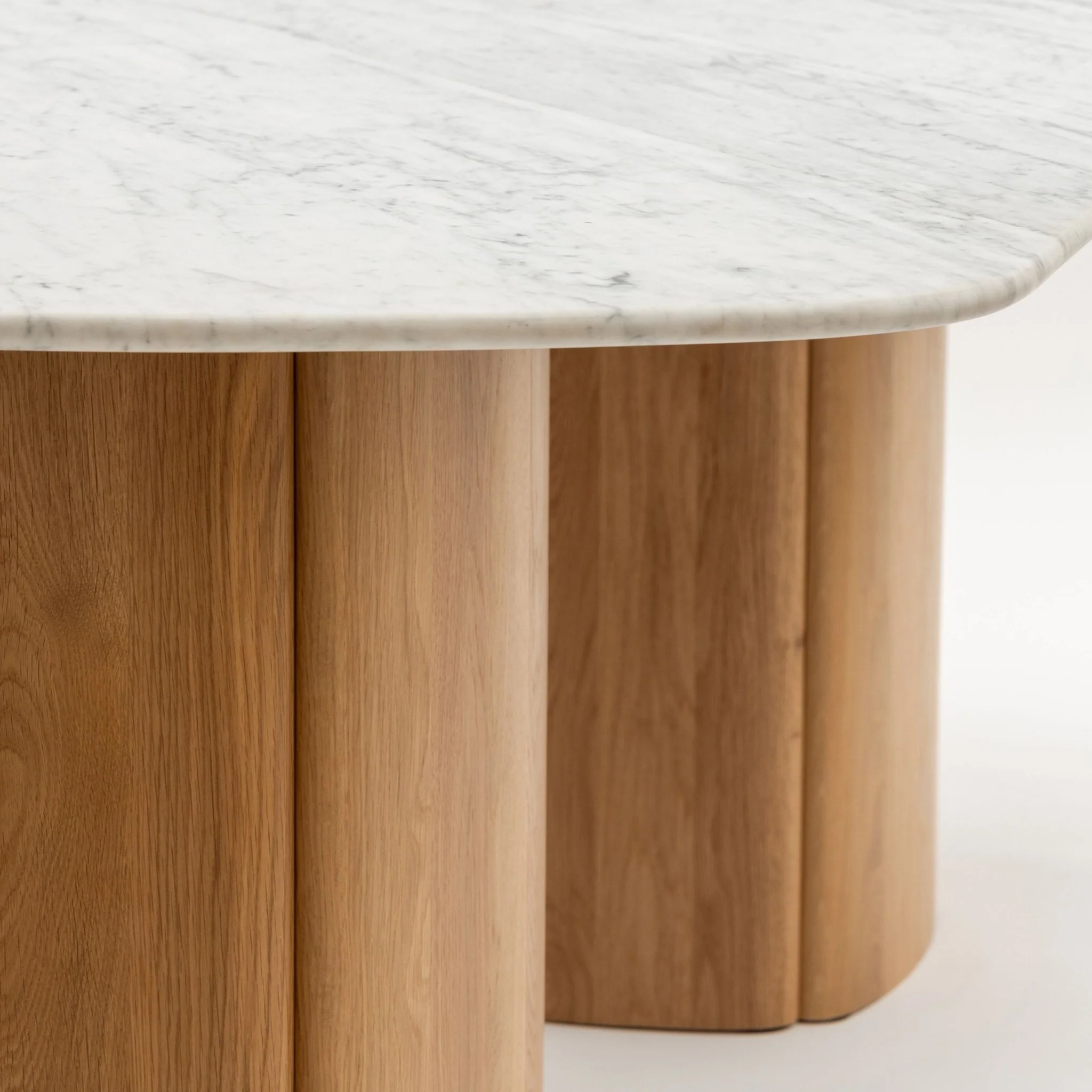 Tathra Table - Light Oak & Bianca Carrara - Image 5