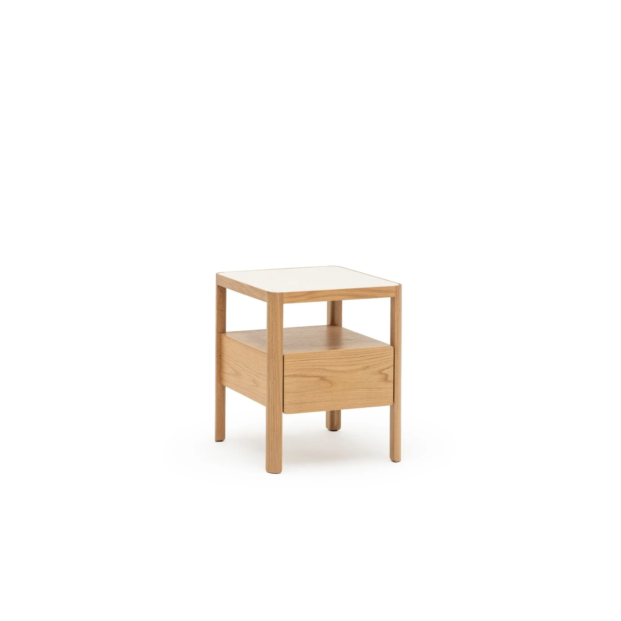 Theo Nightstand 45 - Light Oak & Sintered Stone - Image 2