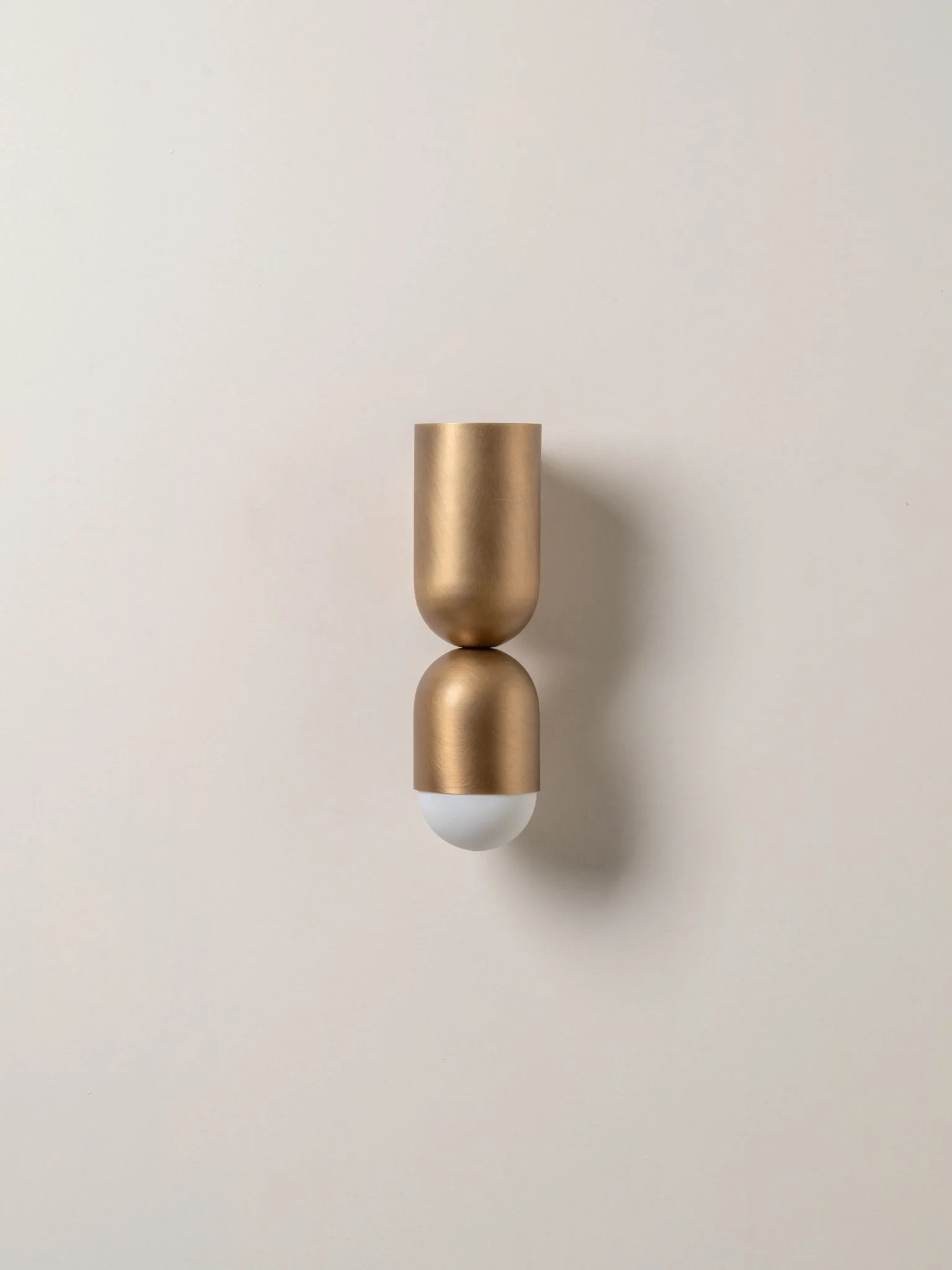 Tuba - 2 Light Aged Brass And Opal Wall Light - Image 3