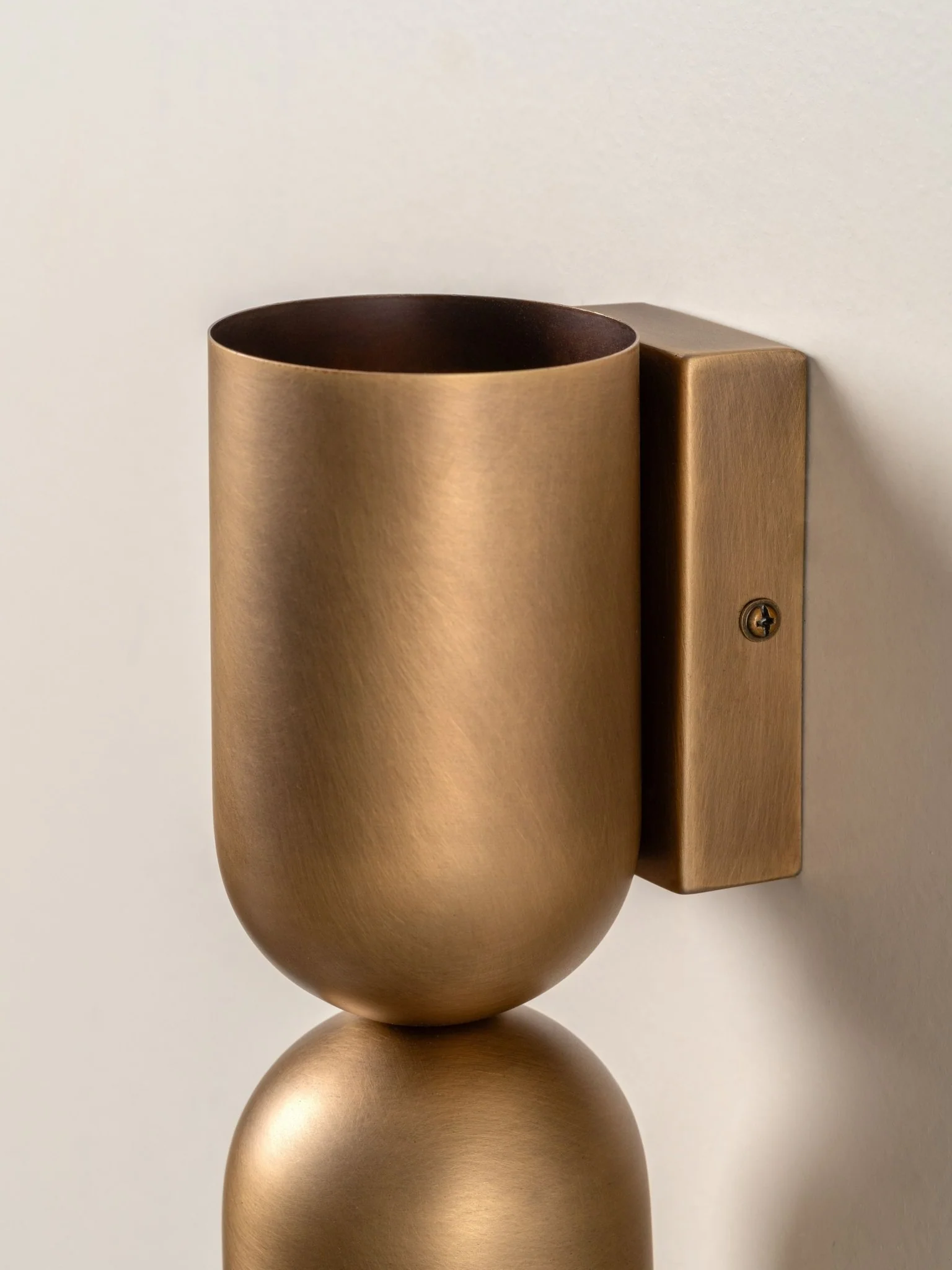 Tuba - 2 Light Aged Brass And Opal Wall Light - Image 4