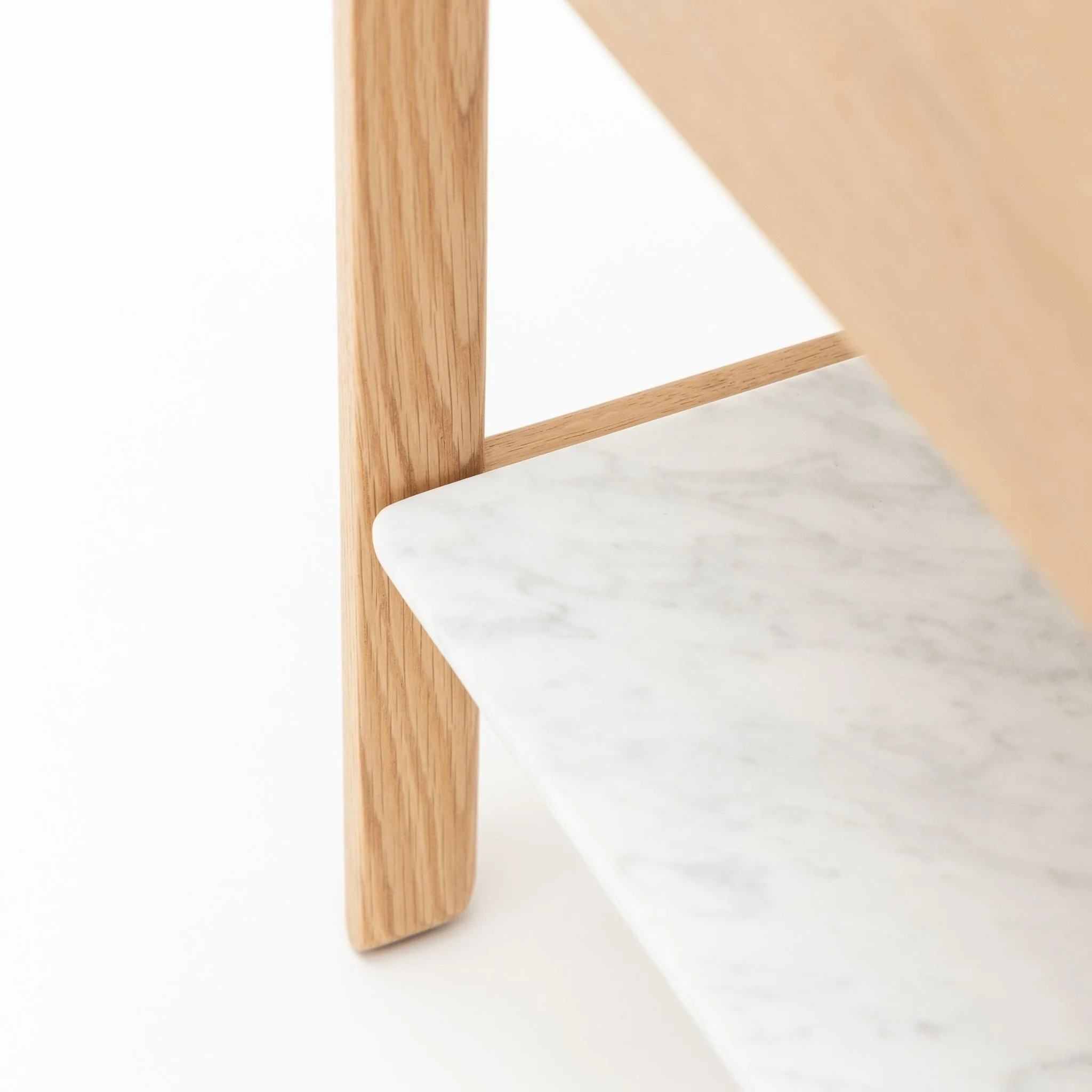 Tye Nightstand 60 - Light Oak & Bianca Carrara - Image 10