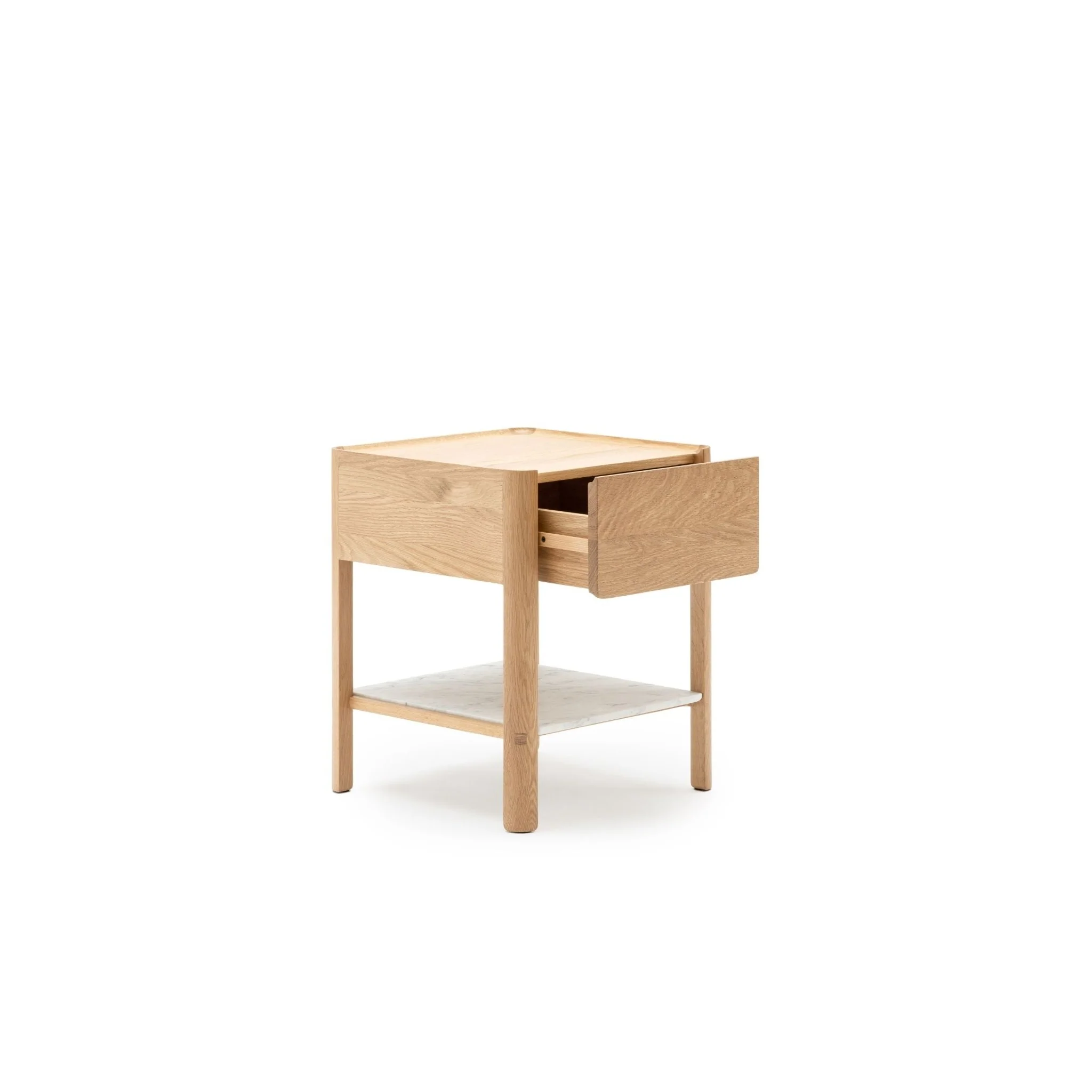 Tye Nightstand 45 - Light Oak & Bianca Carrara - Image 3